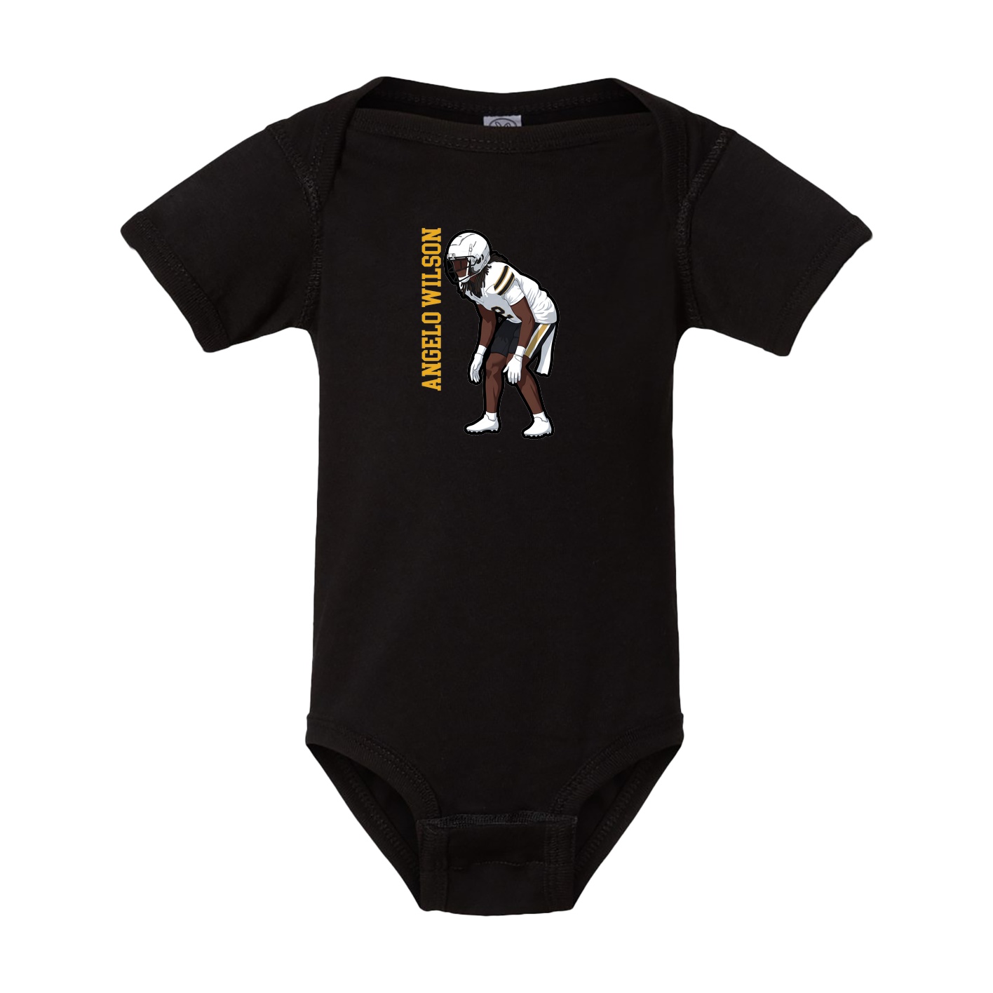Baby Onesie — Name Vertical in Black