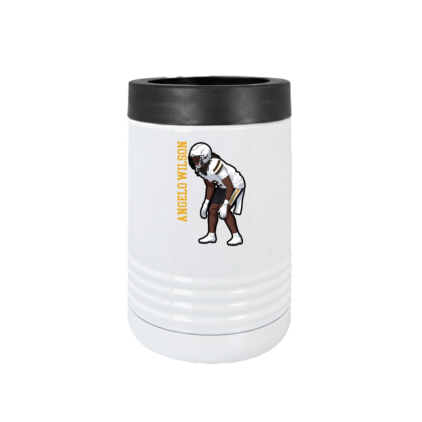 Beverage Holder — Name Vertical in White