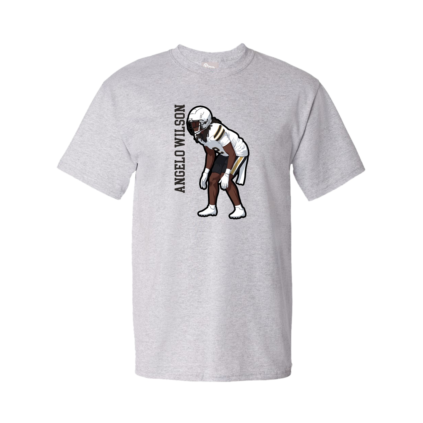 Tee — Name Vertical in Grey