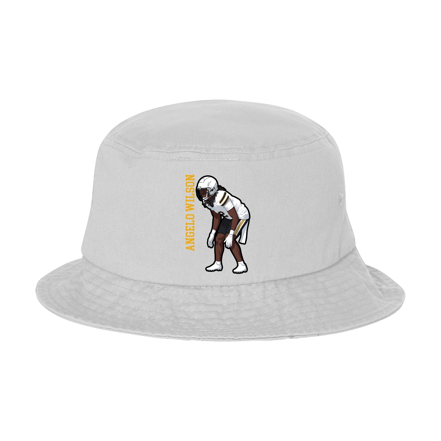 Bucket Cap — Name Vertical in White