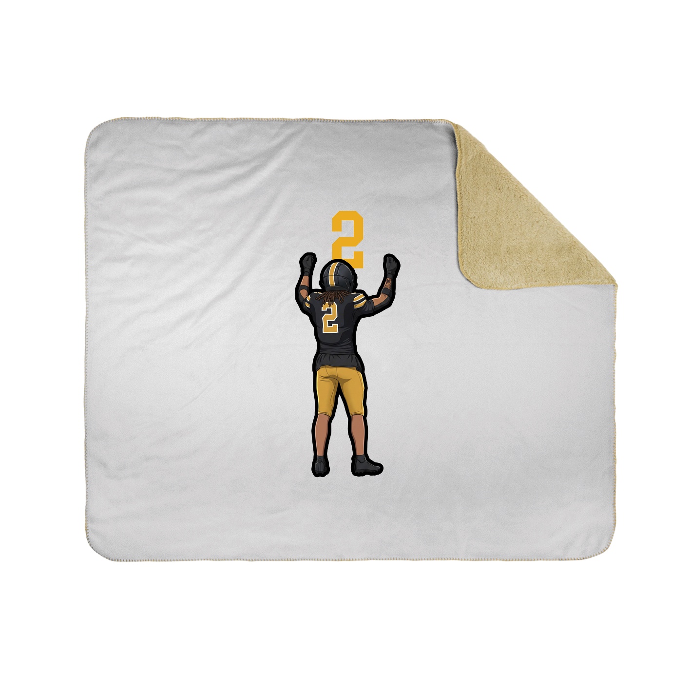 Throw Blanket — Number Top in White