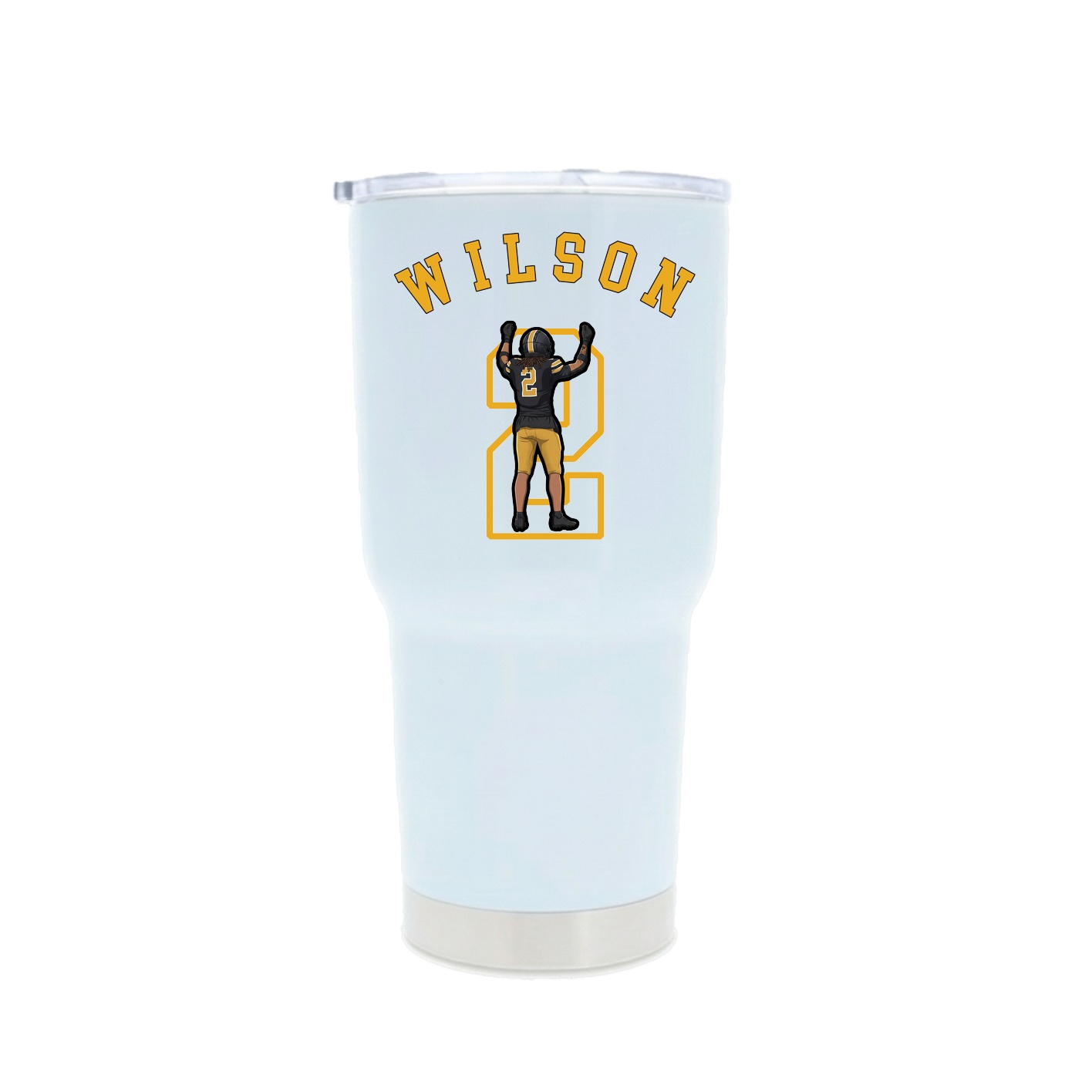 30oz Stainless Steel Tumbler — Shirsey Arch in White