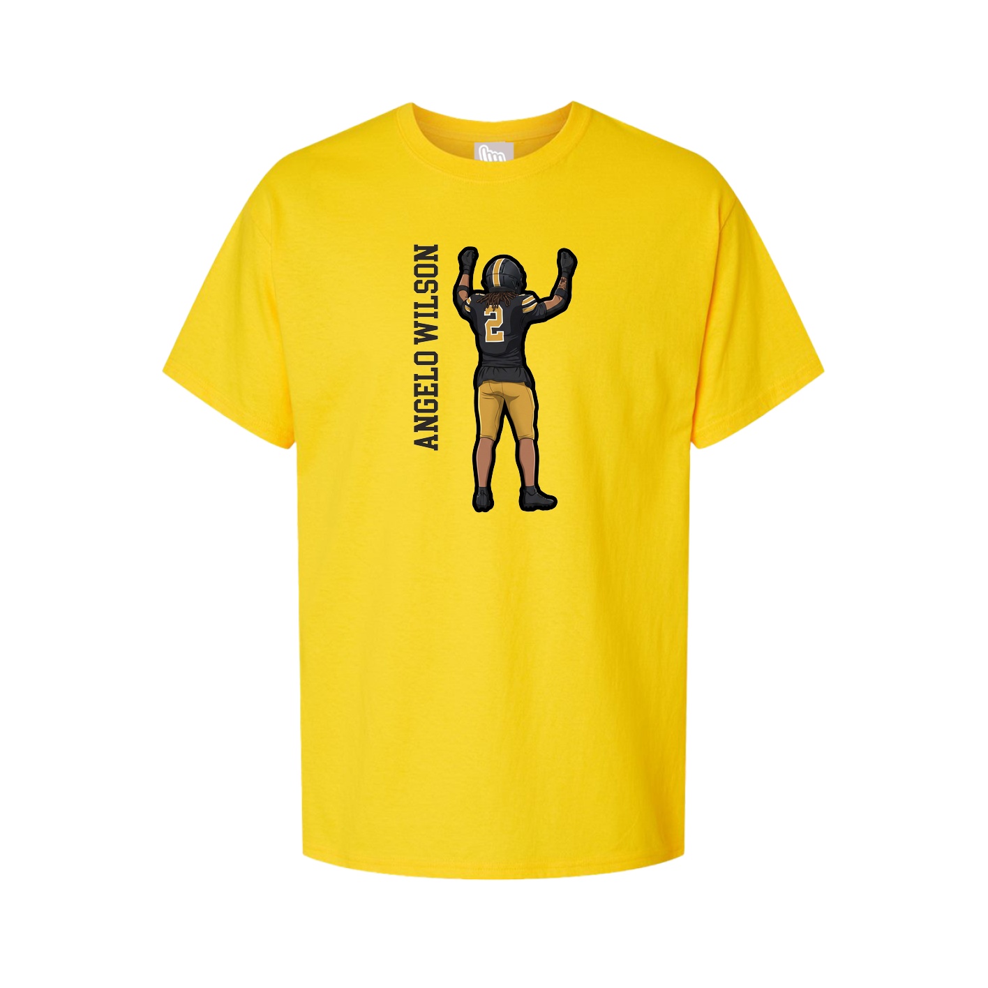 Youth Tee — Name Vertical in Gold