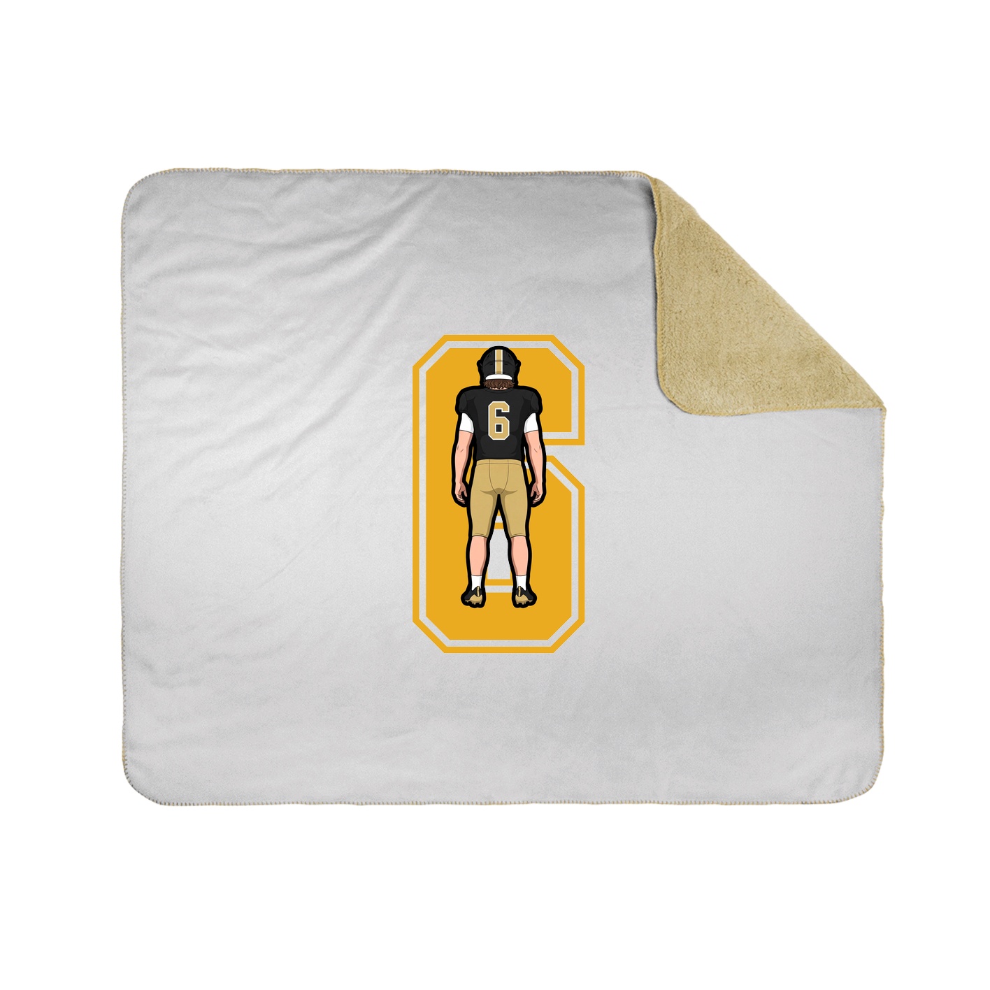 Throw Blanket — Number in White
