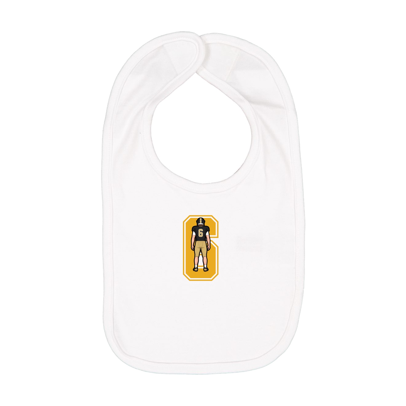 Infant Bib — Number in White