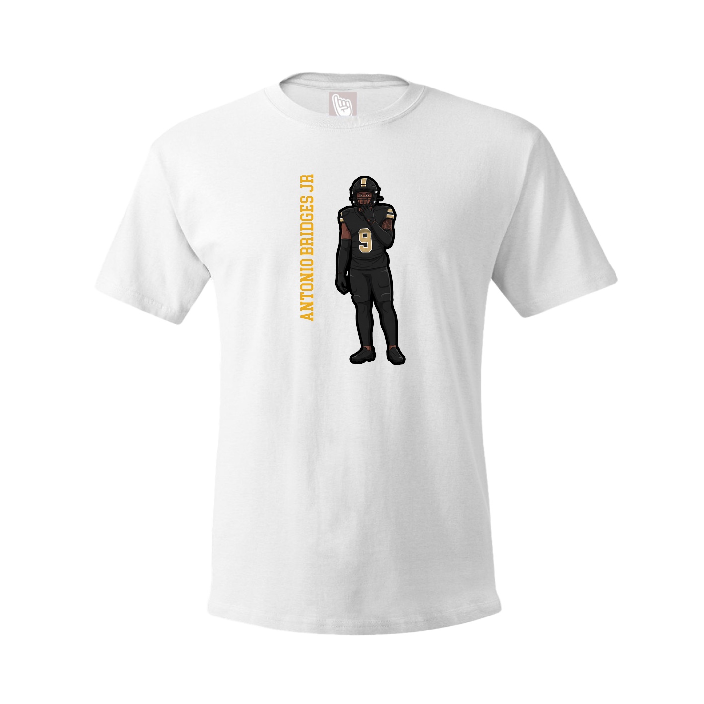 Tee — Name Vertical in White