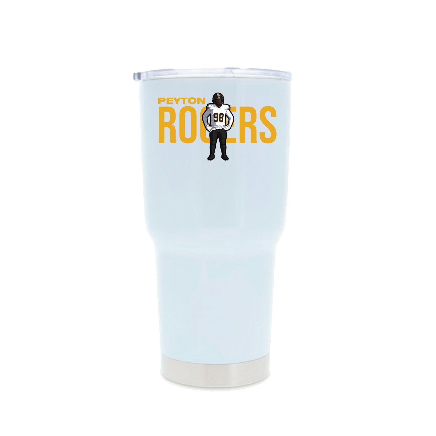 30oz Stainless Steel Tumbler — Player Name in White