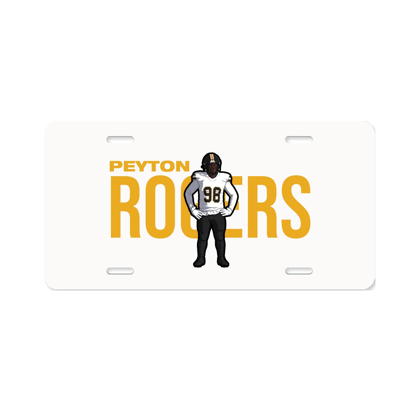 License Plate — Player Name in Classic