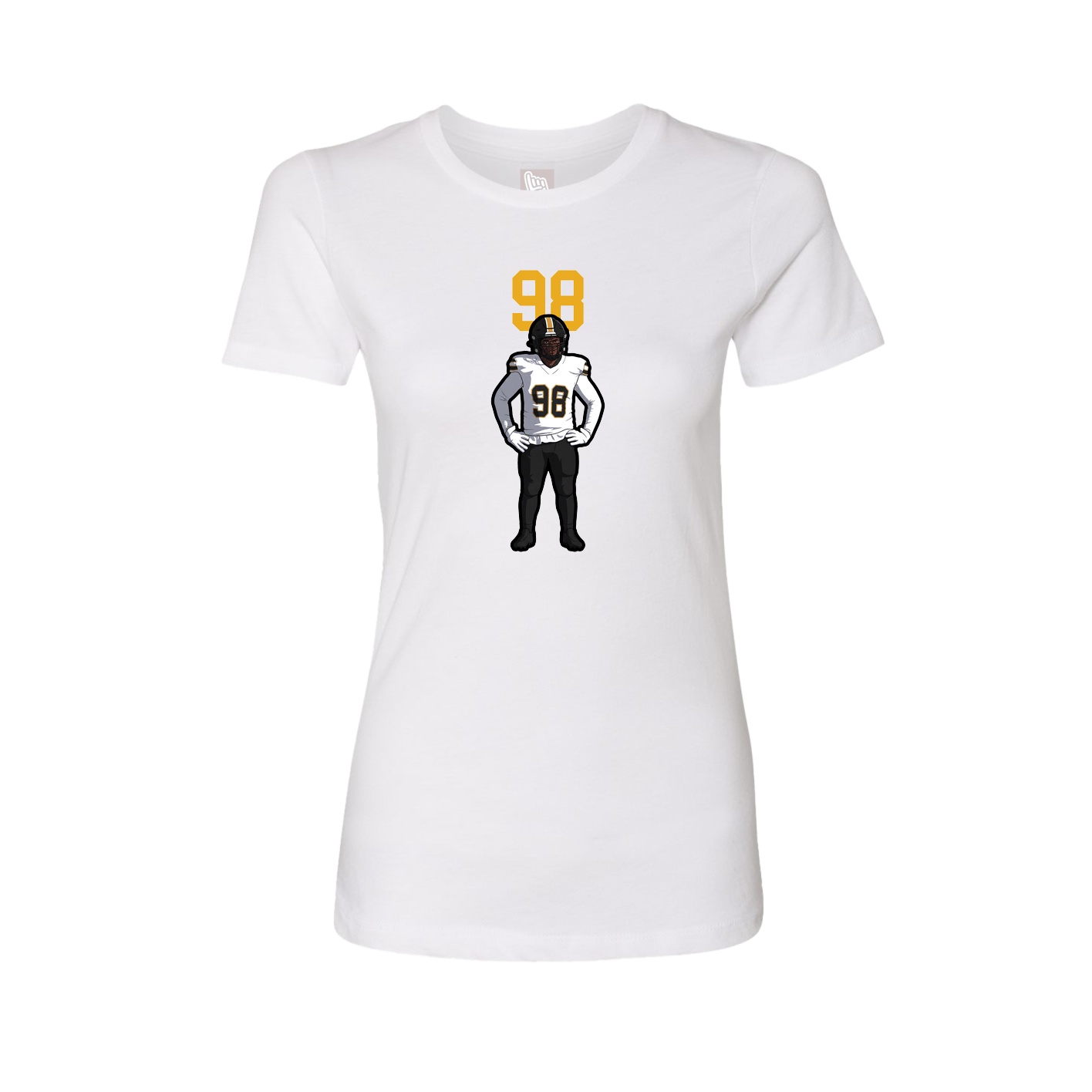 Fitted Women's Tee — Number Top in White
