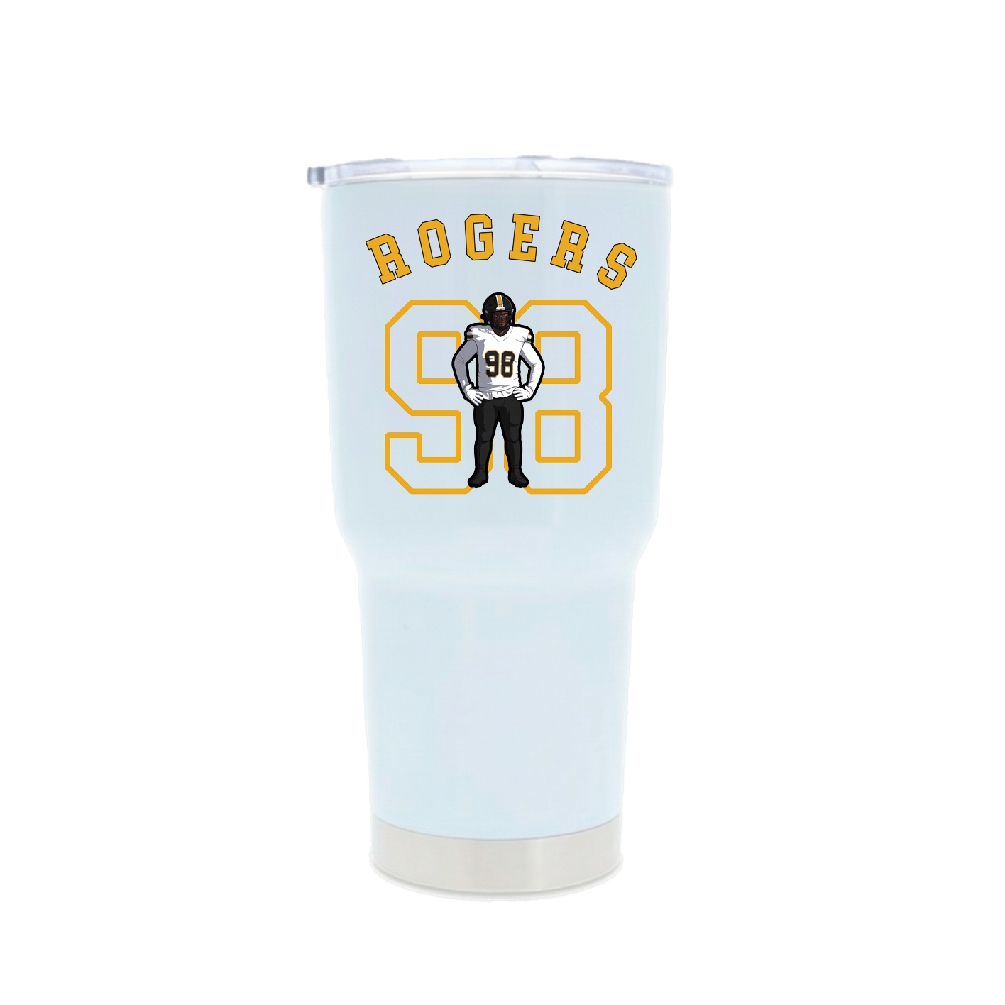 30oz Stainless Steel Tumbler — Shirsey Arch in White