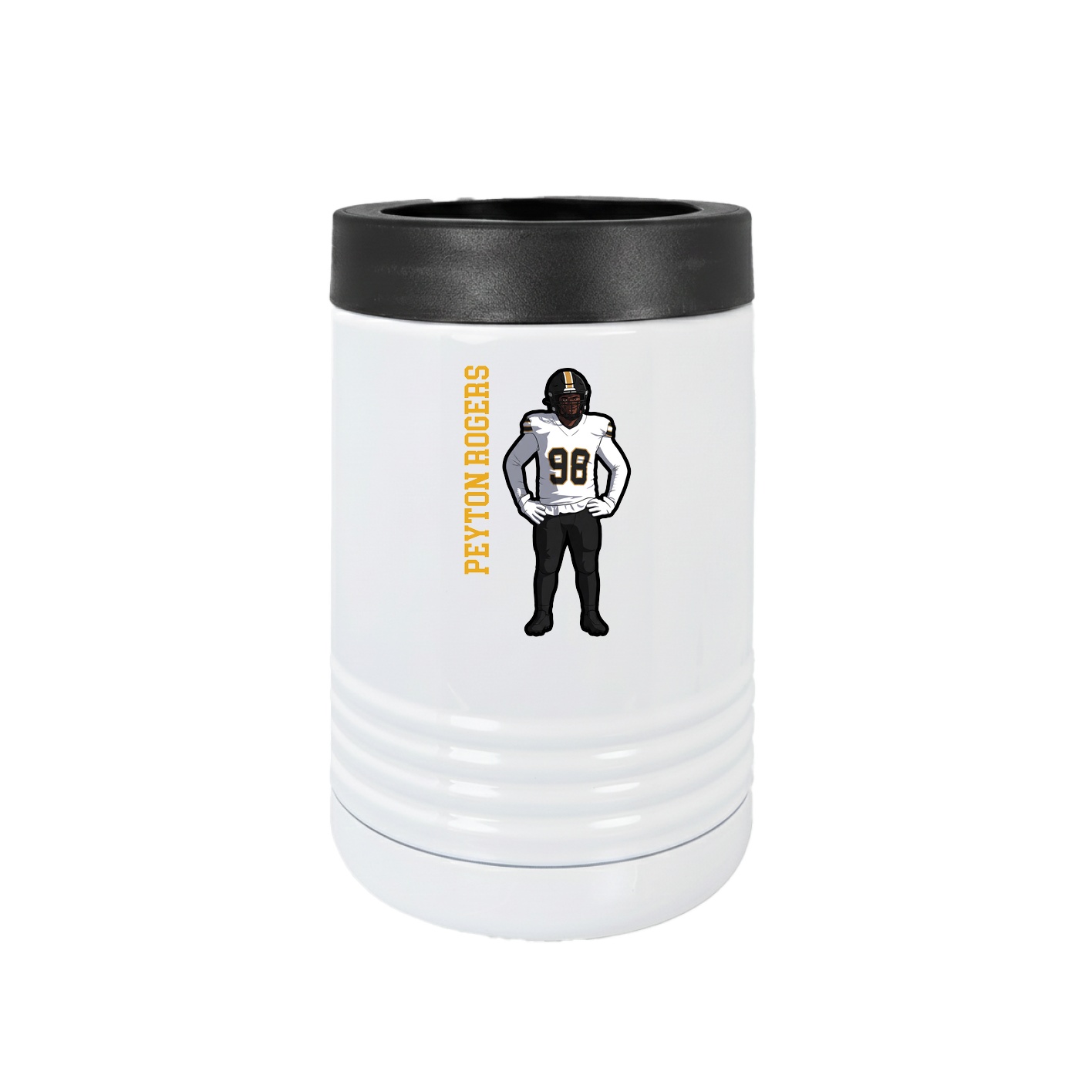 Beverage Holder — Name Vertical in White