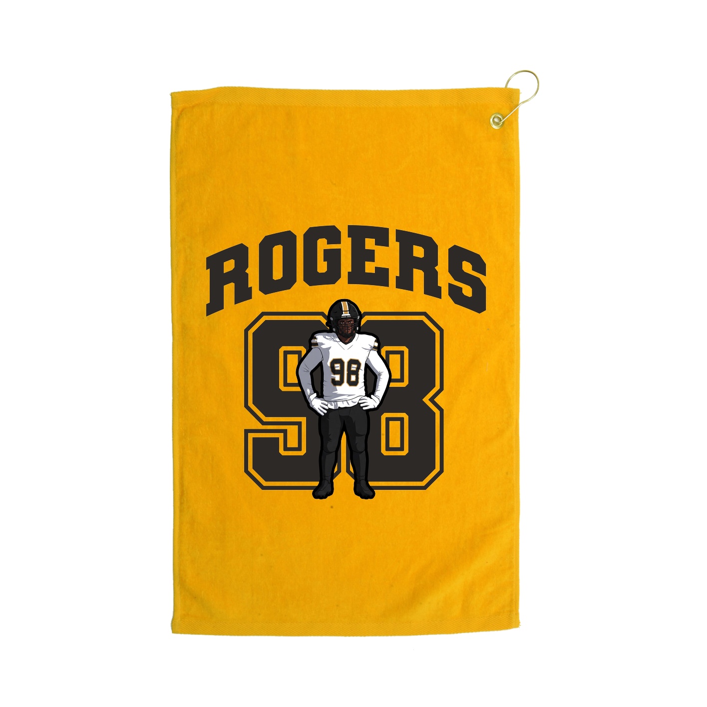 Golf Towel — Number in Gold
