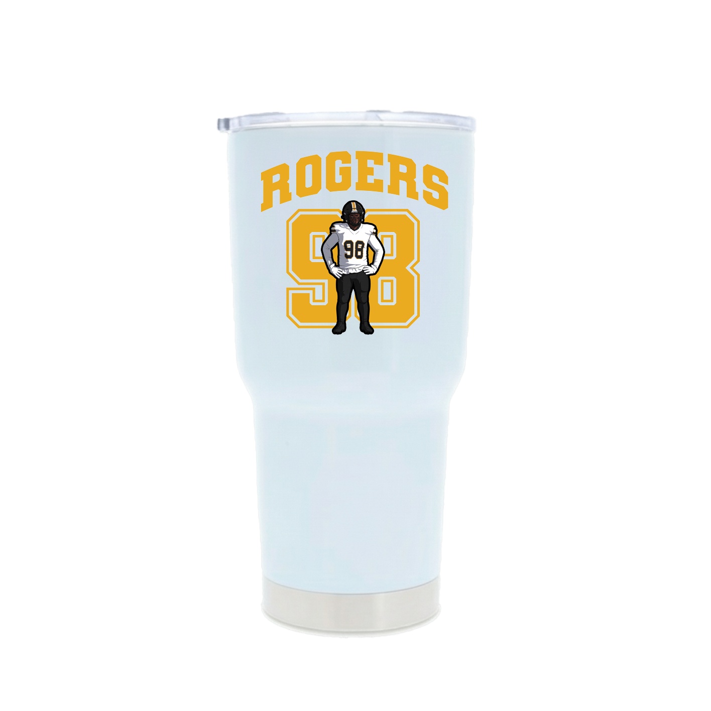 30oz Stainless Steel Tumbler — Number in White