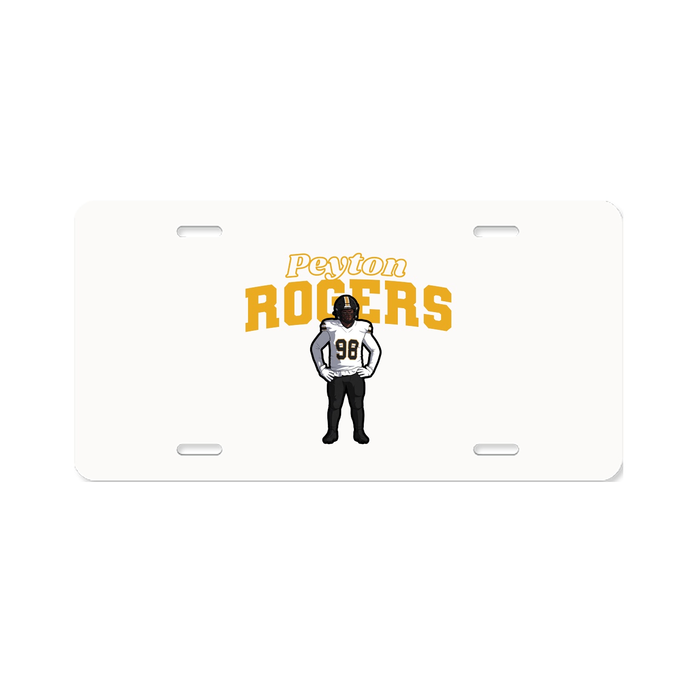License Plate — Name Arch in Classic