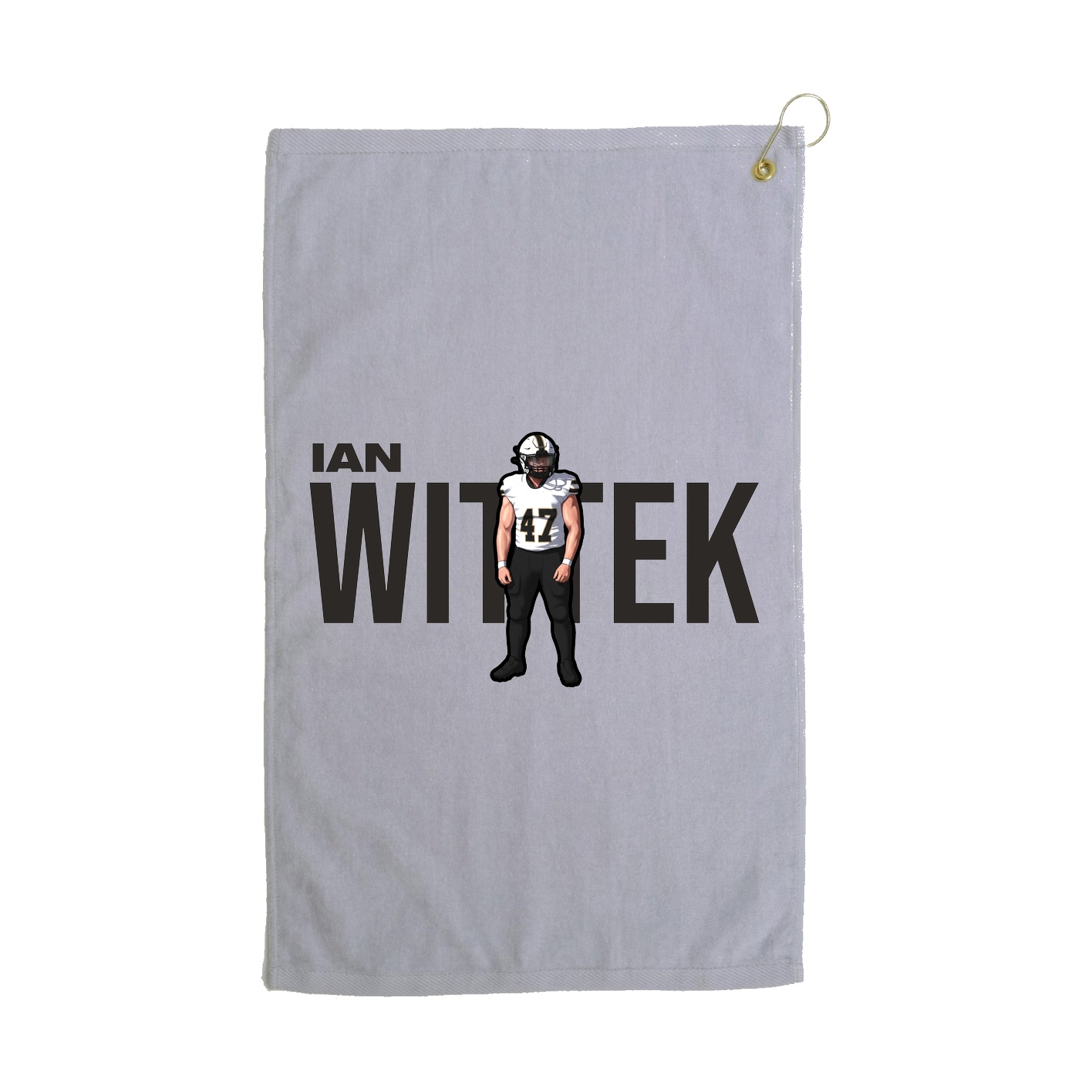 Golf Towel — Player Name in Grey