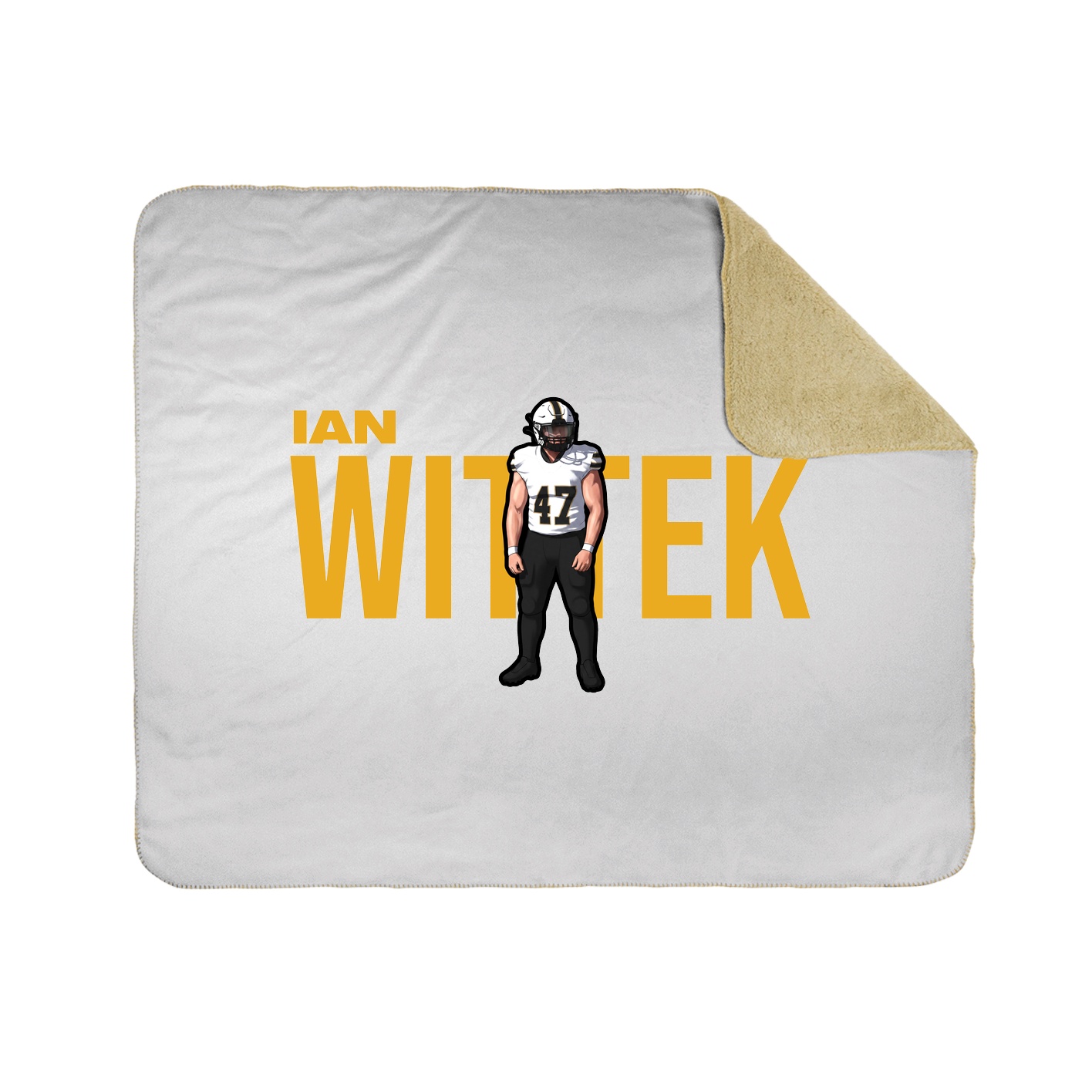 Throw Blanket — Player Name in White
