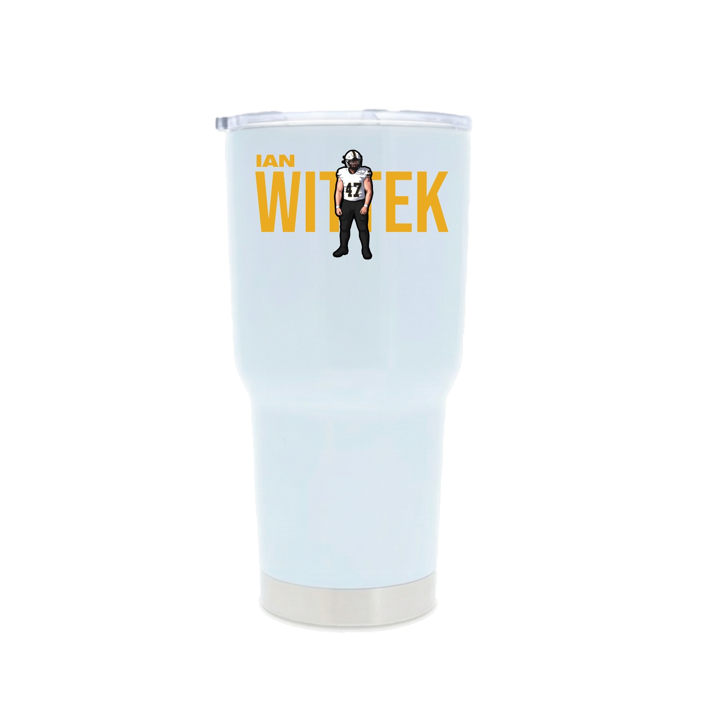 30oz Stainless Steel Tumbler — Player Name in White