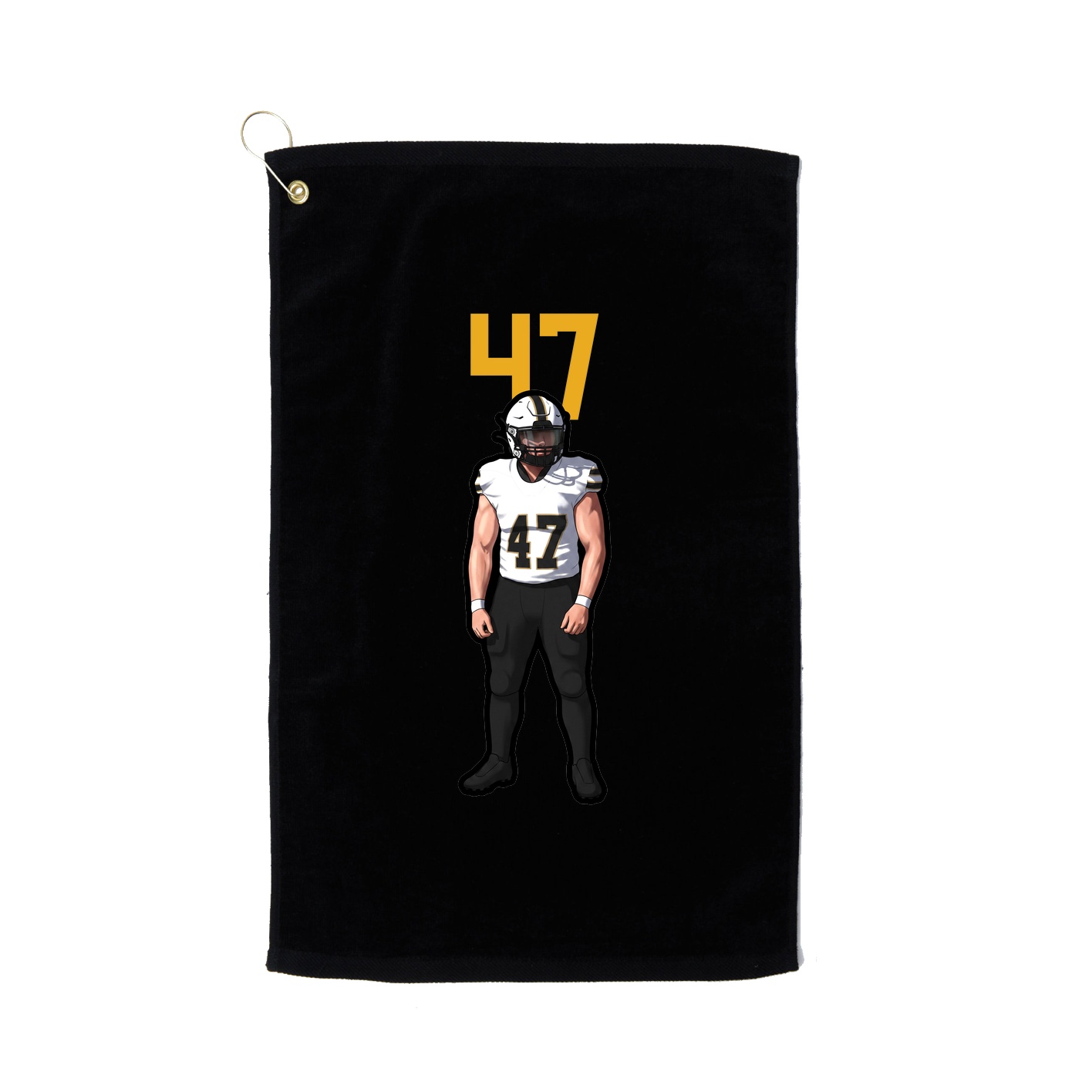 Golf Towel — Number Top in Black