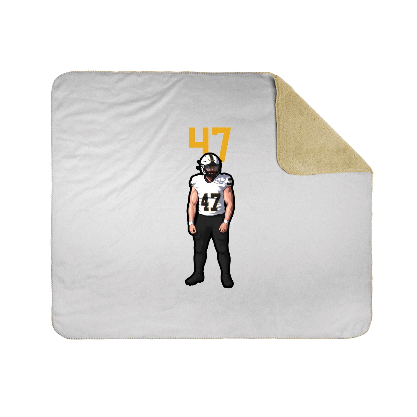 Throw Blanket — Number Top in White