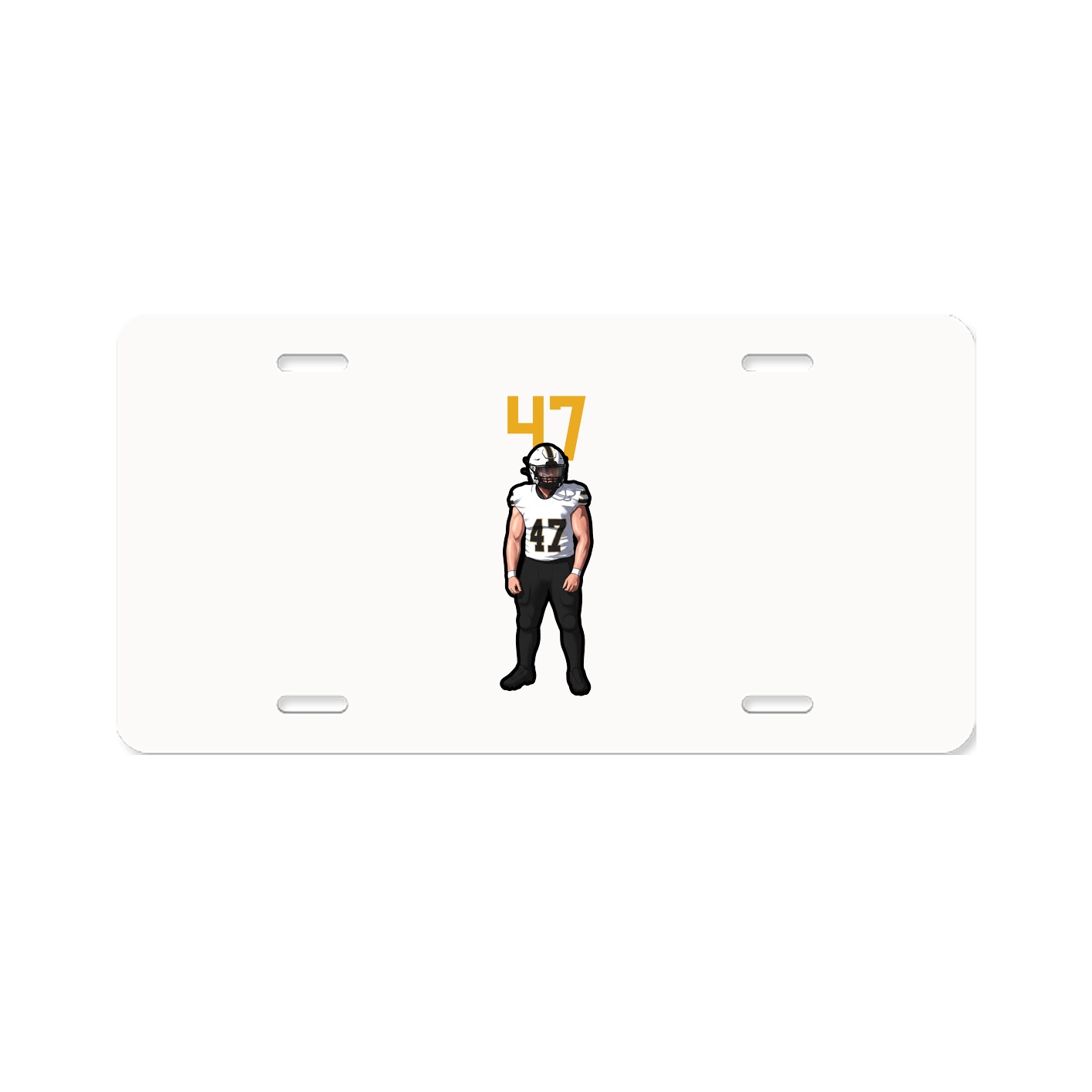 License Plate — Number Top in Classic