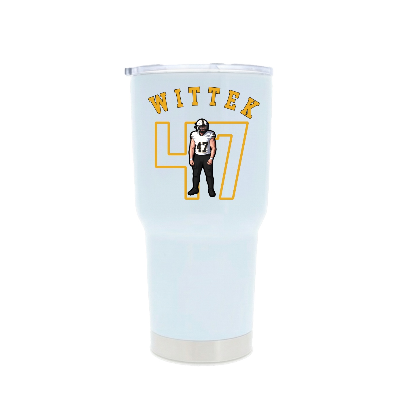 30oz Stainless Steel Tumbler — Shirsey Arch in White