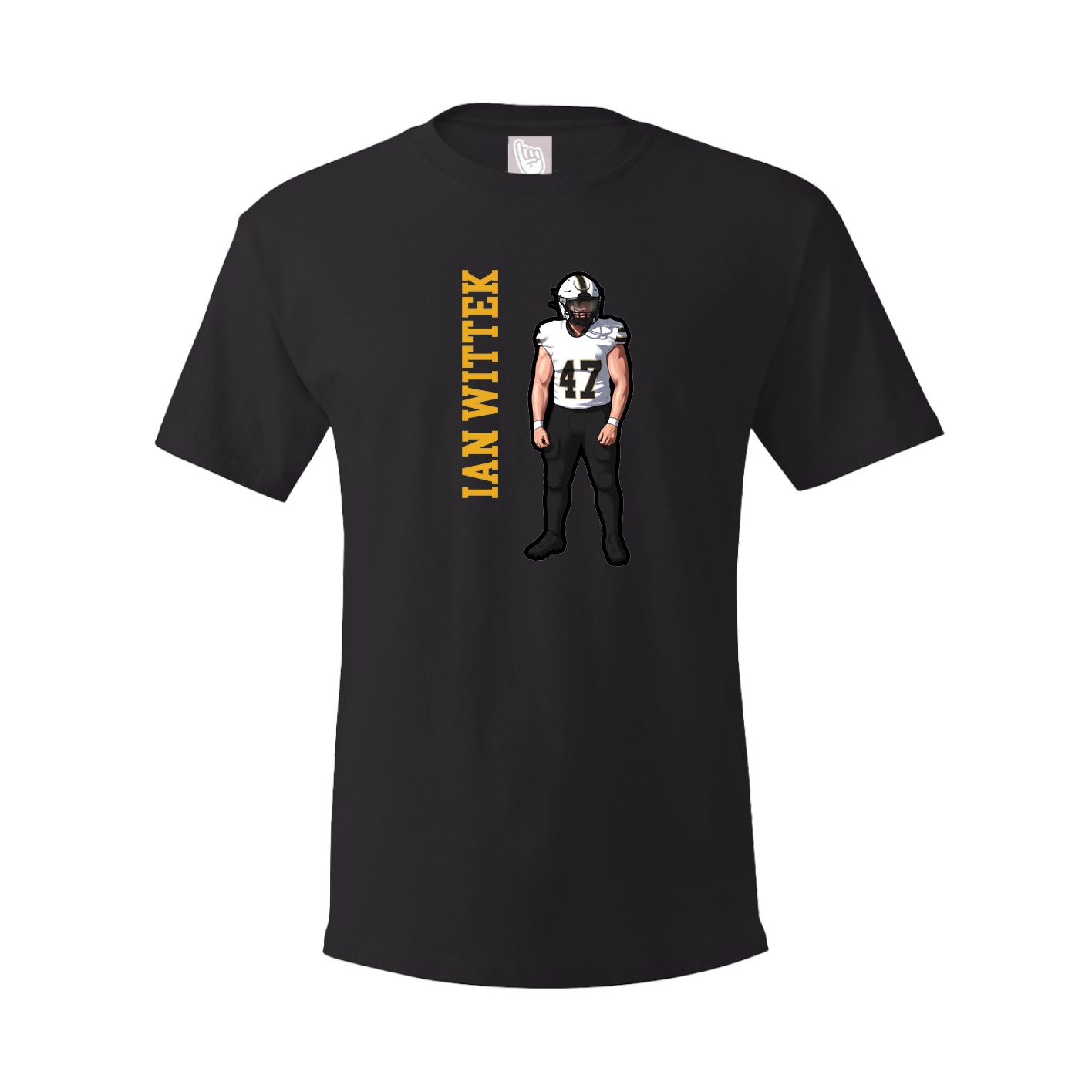 Tee — Name Vertical in Black