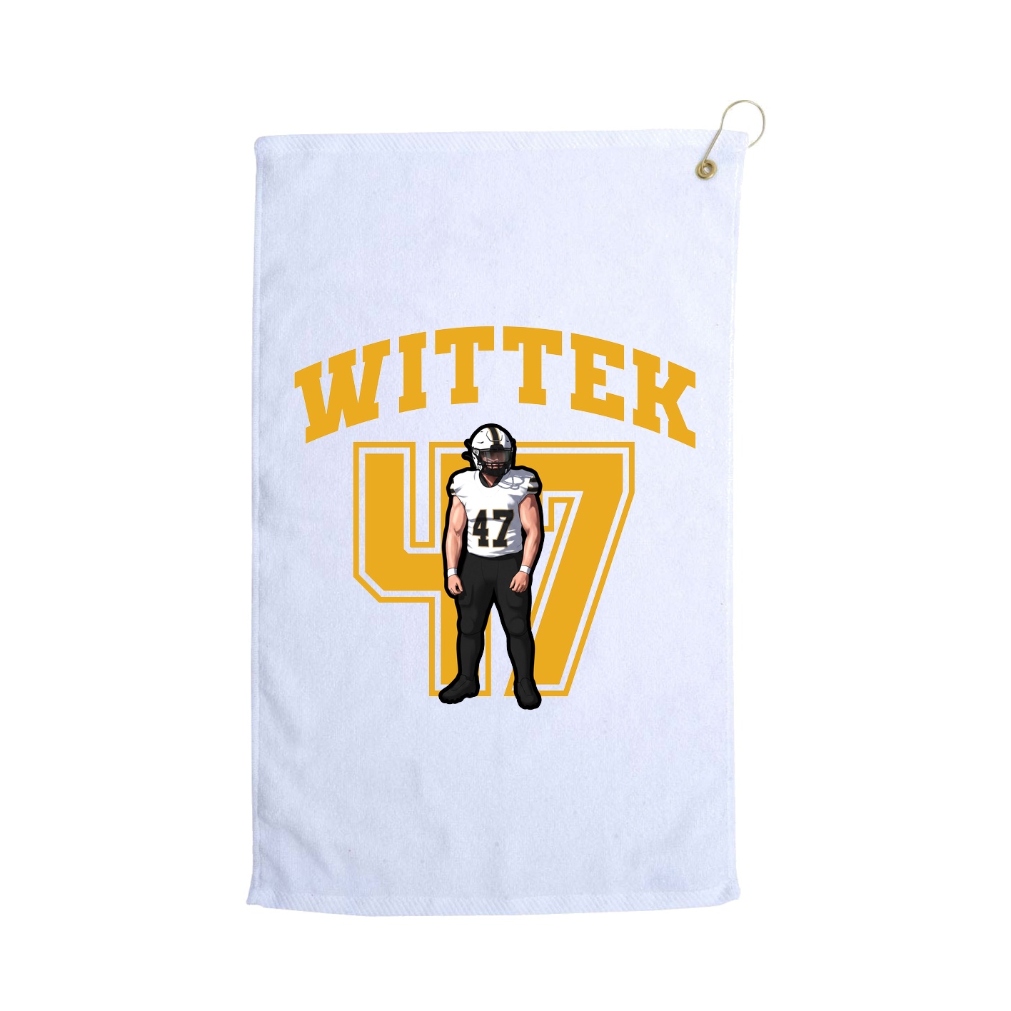 Golf Towel — Number in White