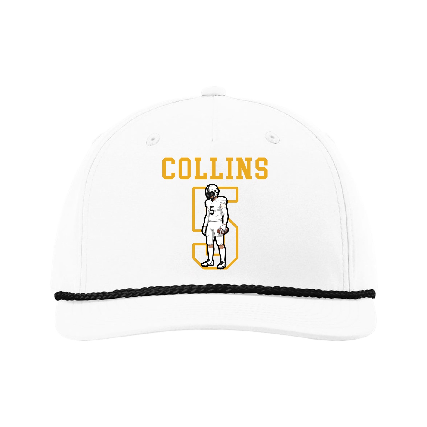 Five-Panel Classic Rope Cap — Shirsey in White