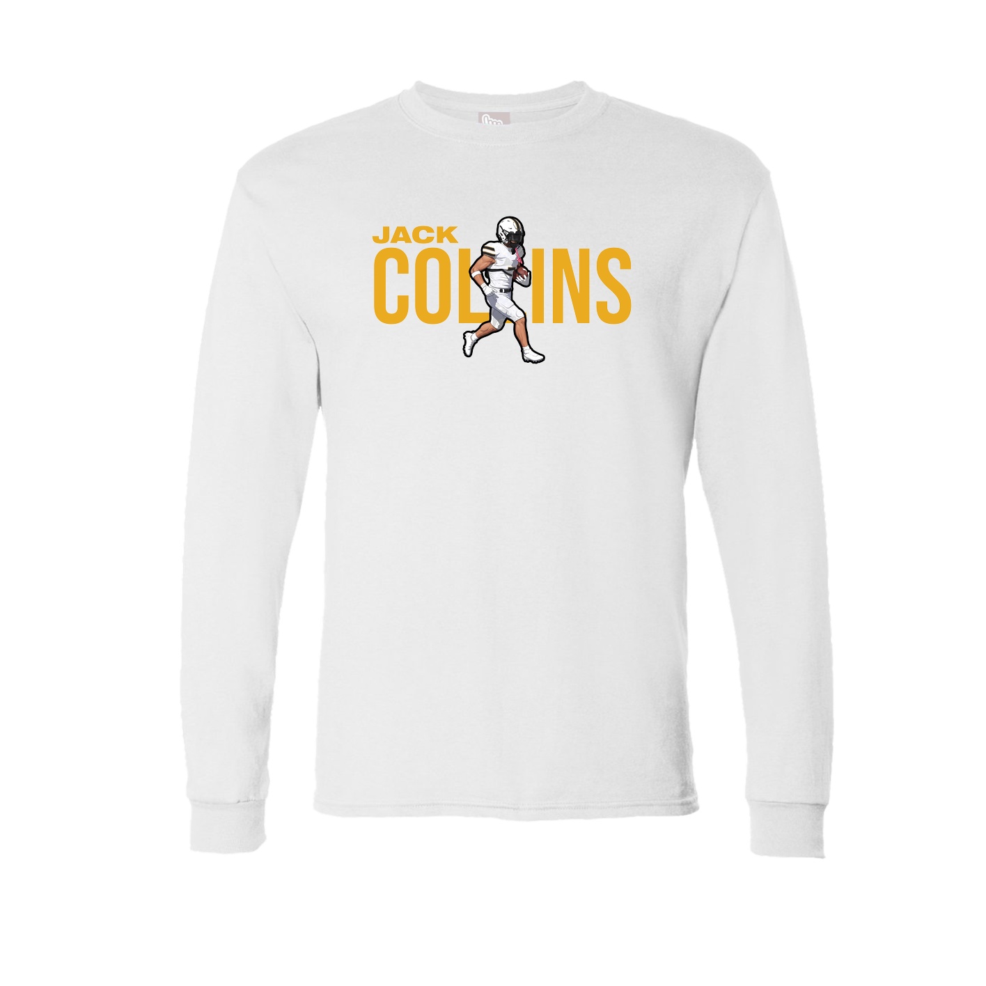 Long Sleeve Tee — Player Name in White