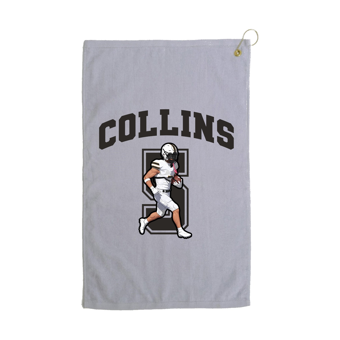 Golf Towel — Number in Grey