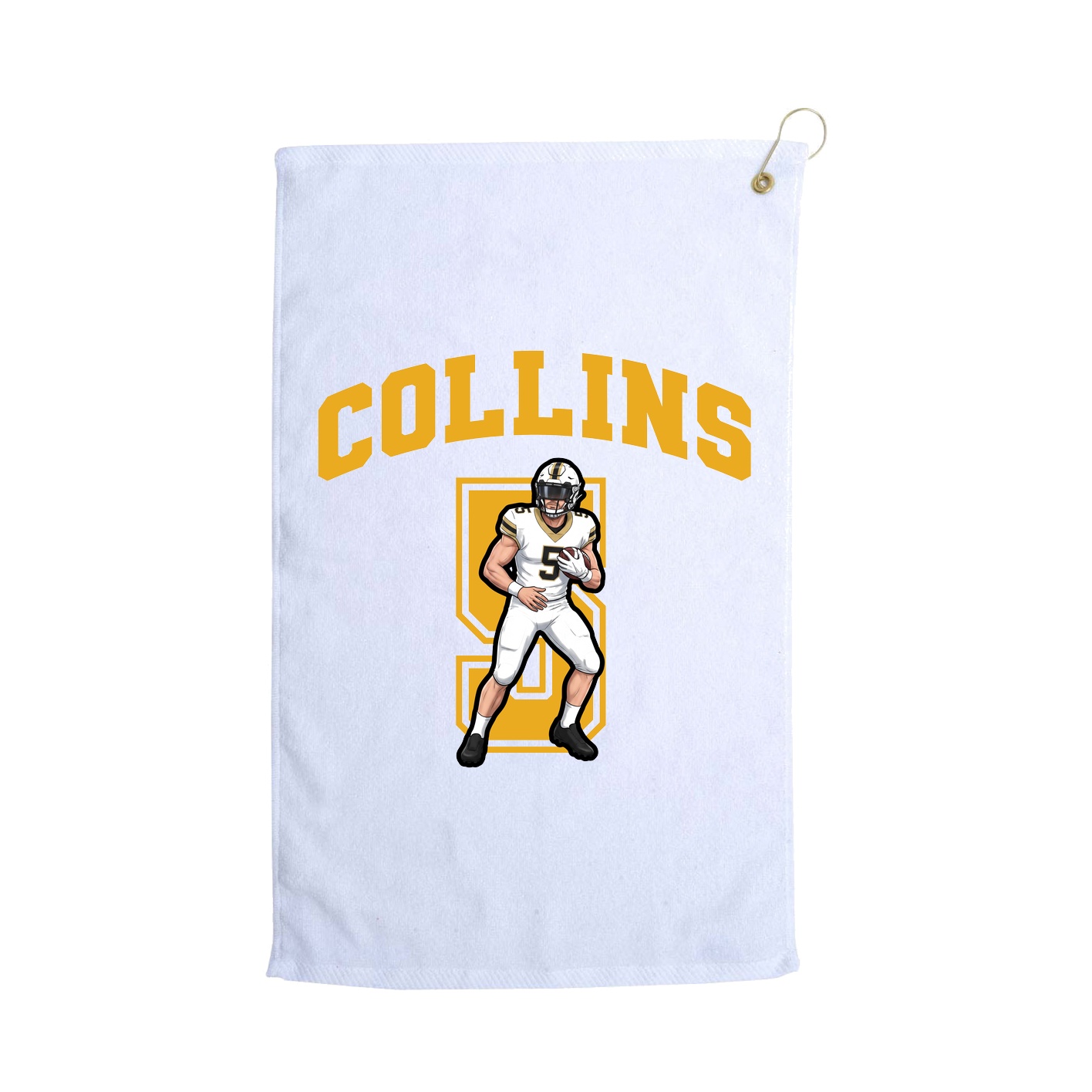 Golf Towel — Number in White