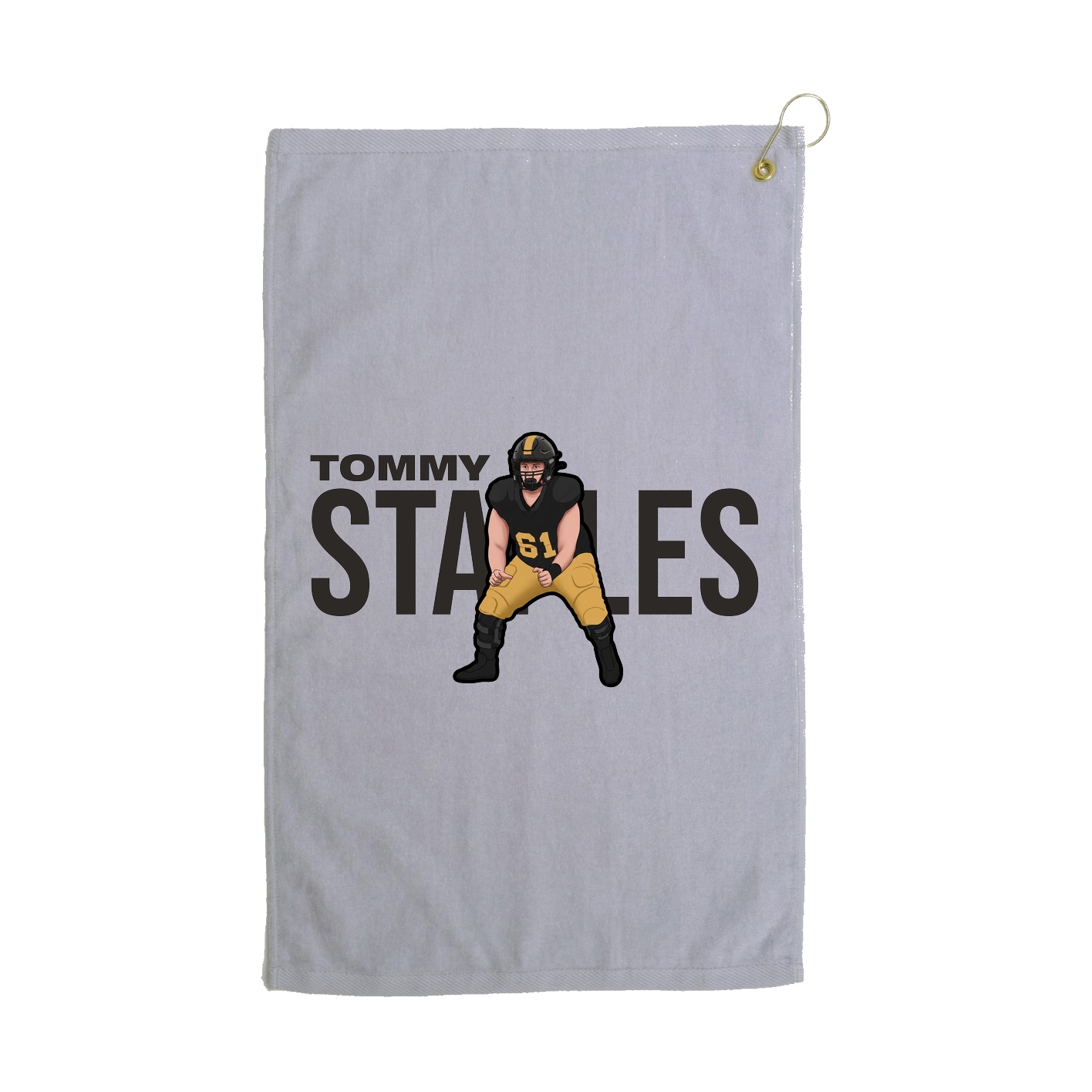 Golf Towel — Player Name in Grey
