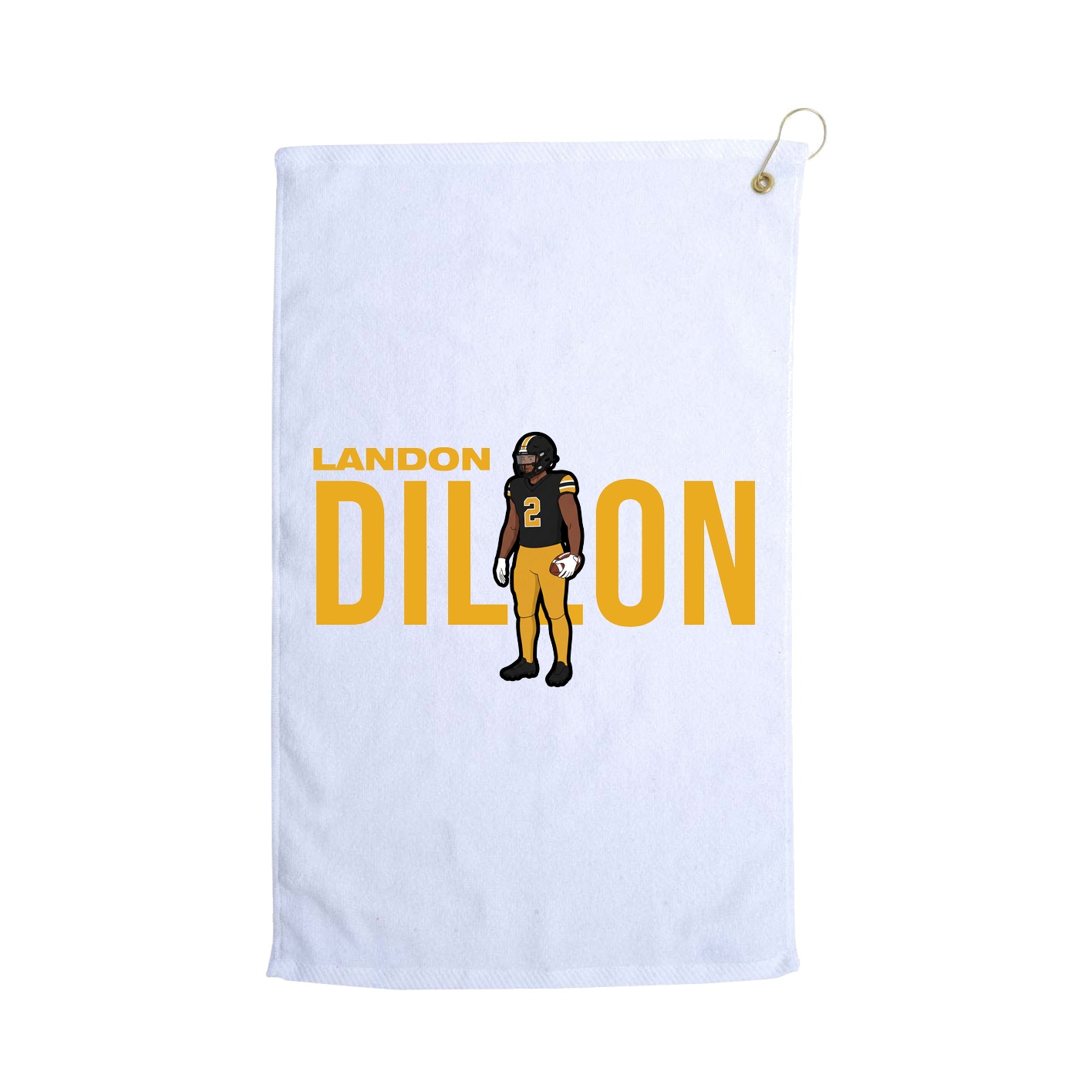 Golf Towel — Player Name in White