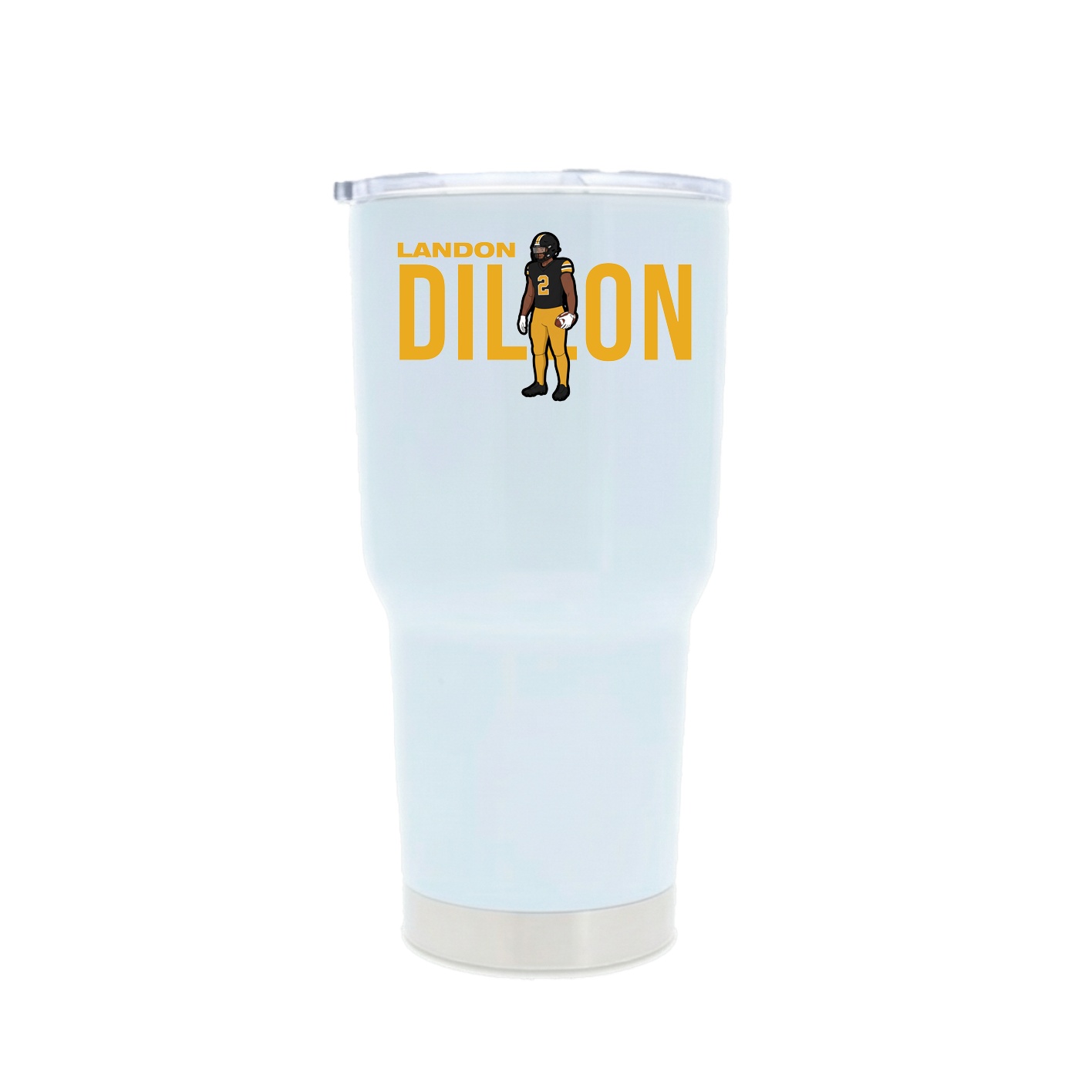 30oz Stainless Steel Tumbler — Player Name in White