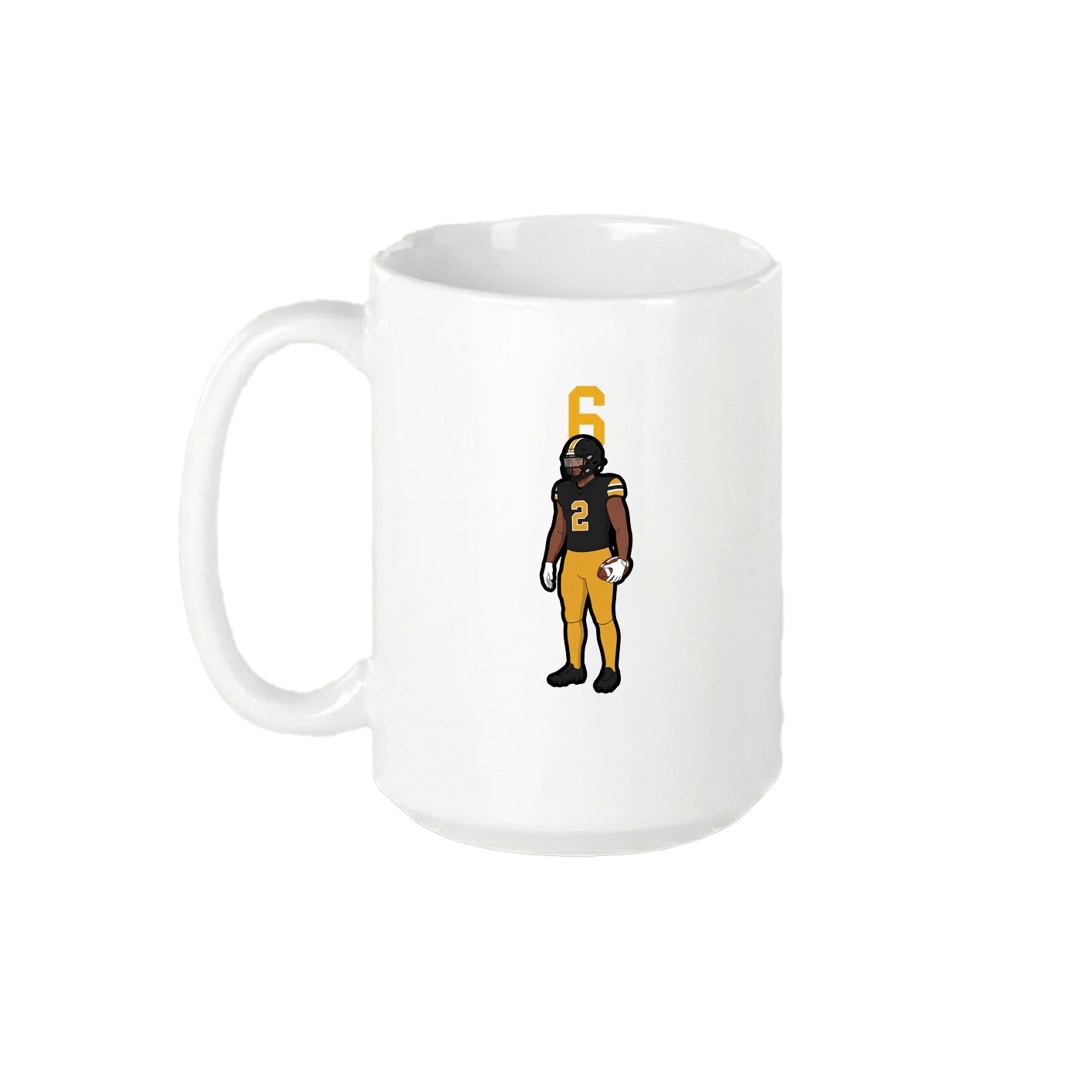 15oz Coffee Mug — Number Top in White