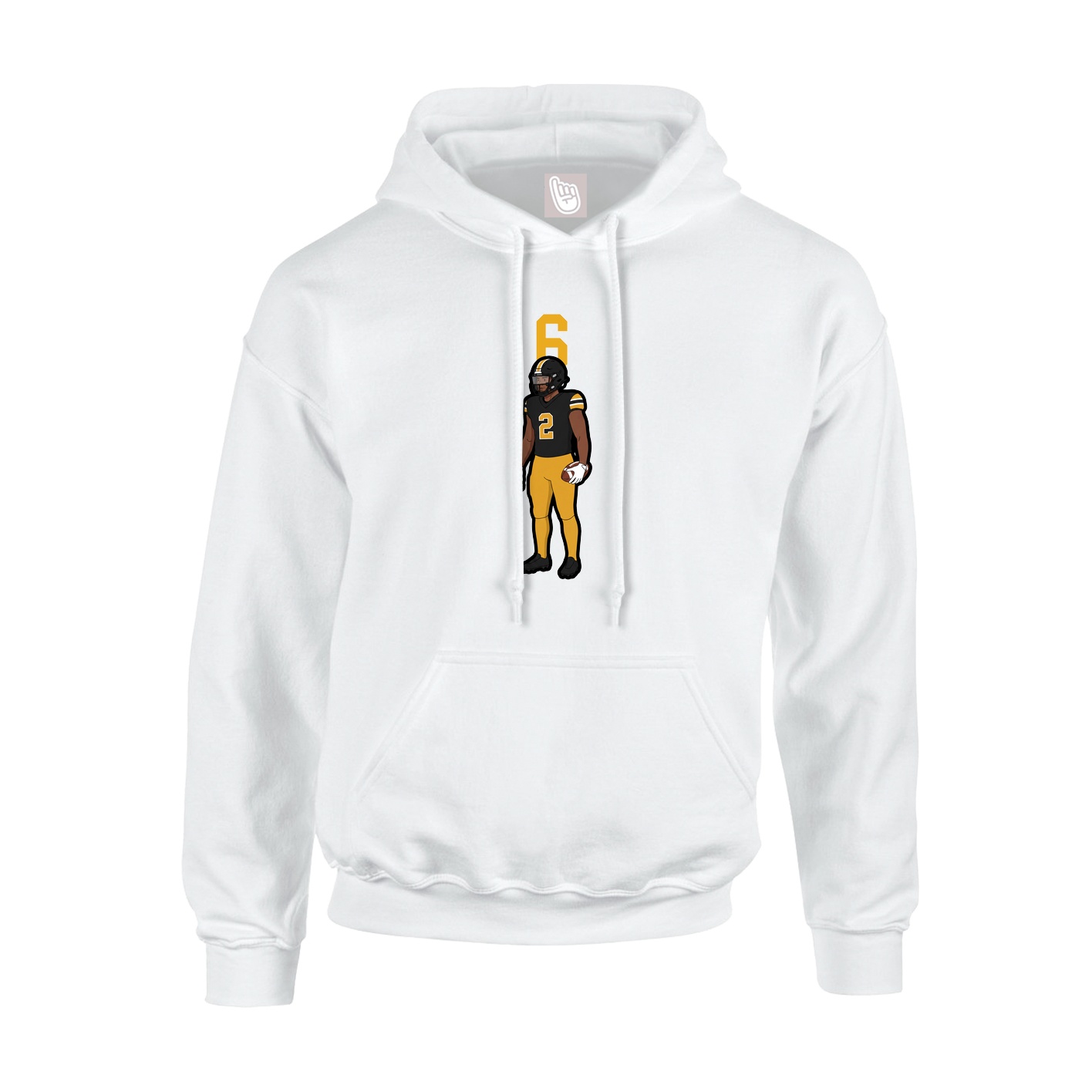 Hoodie — Number Top in White