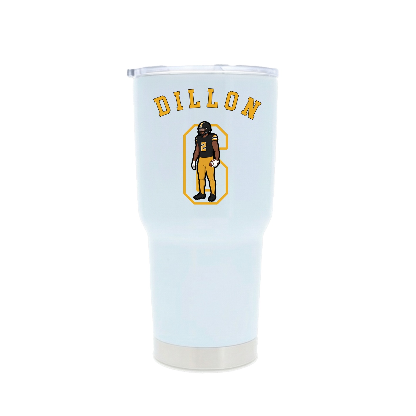 30oz Stainless Steel Tumbler — Shirsey Arch in White
