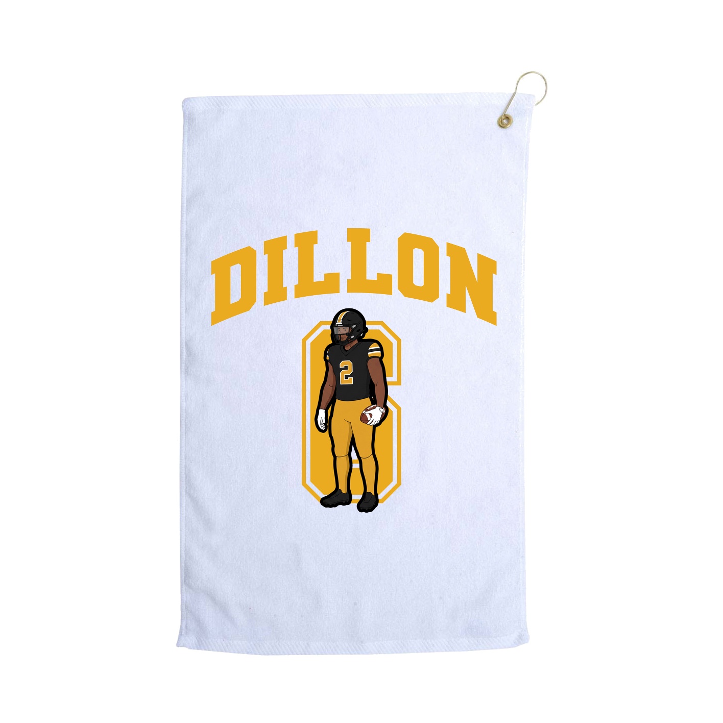 Golf Towel — Number in White