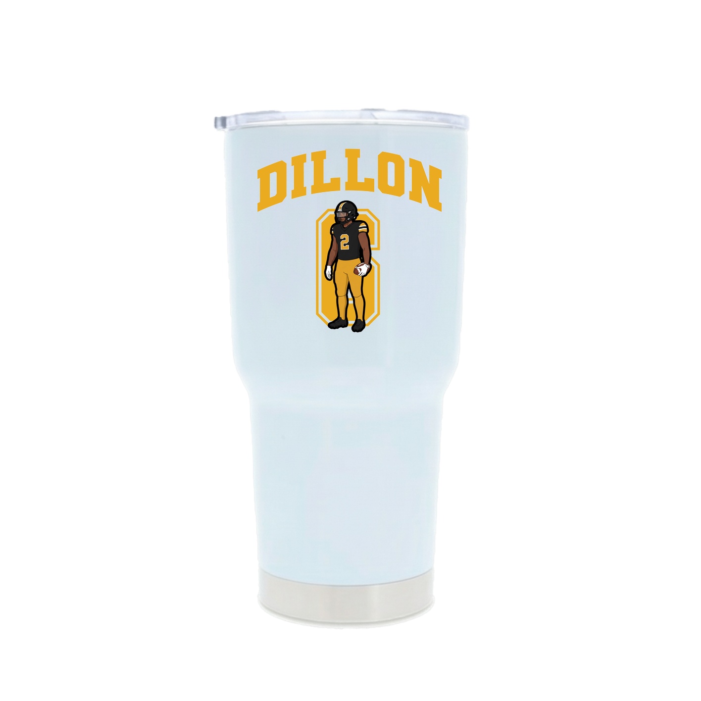 30oz Stainless Steel Tumbler — Number in White