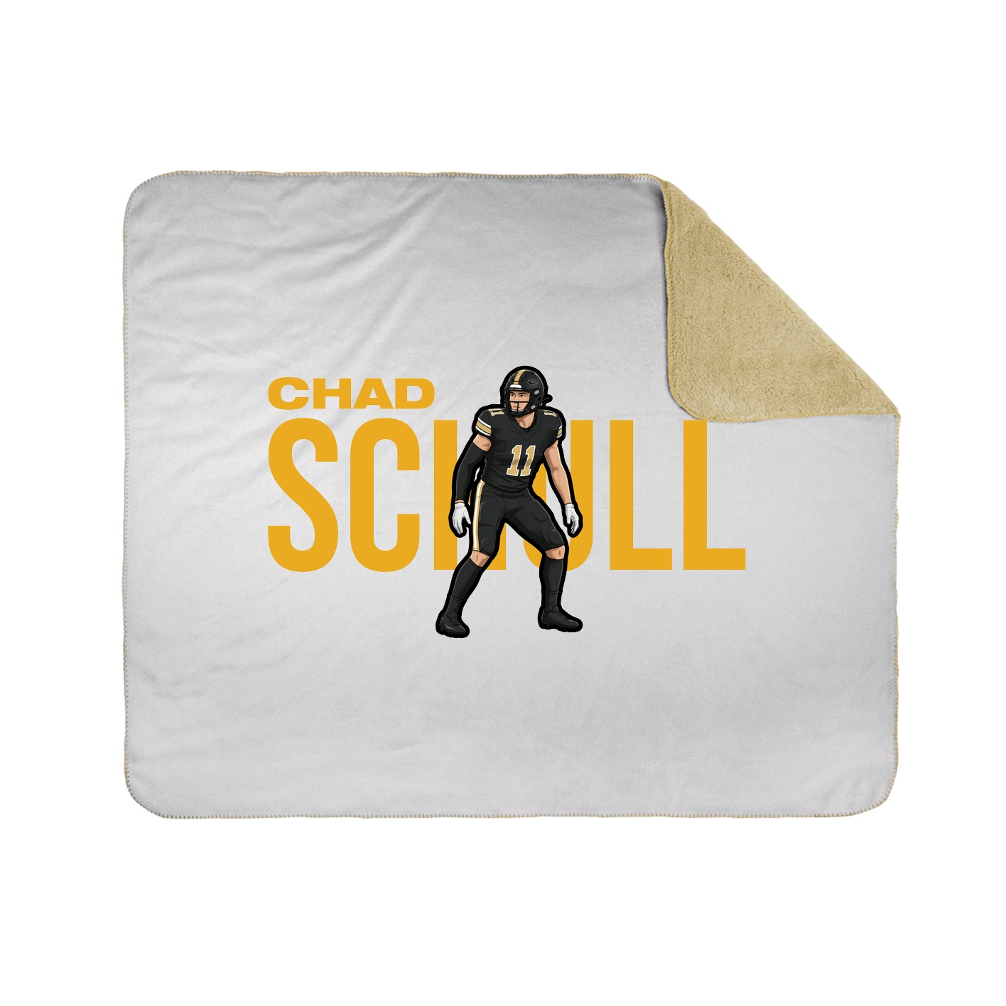 Throw Blanket — Player Name in White
