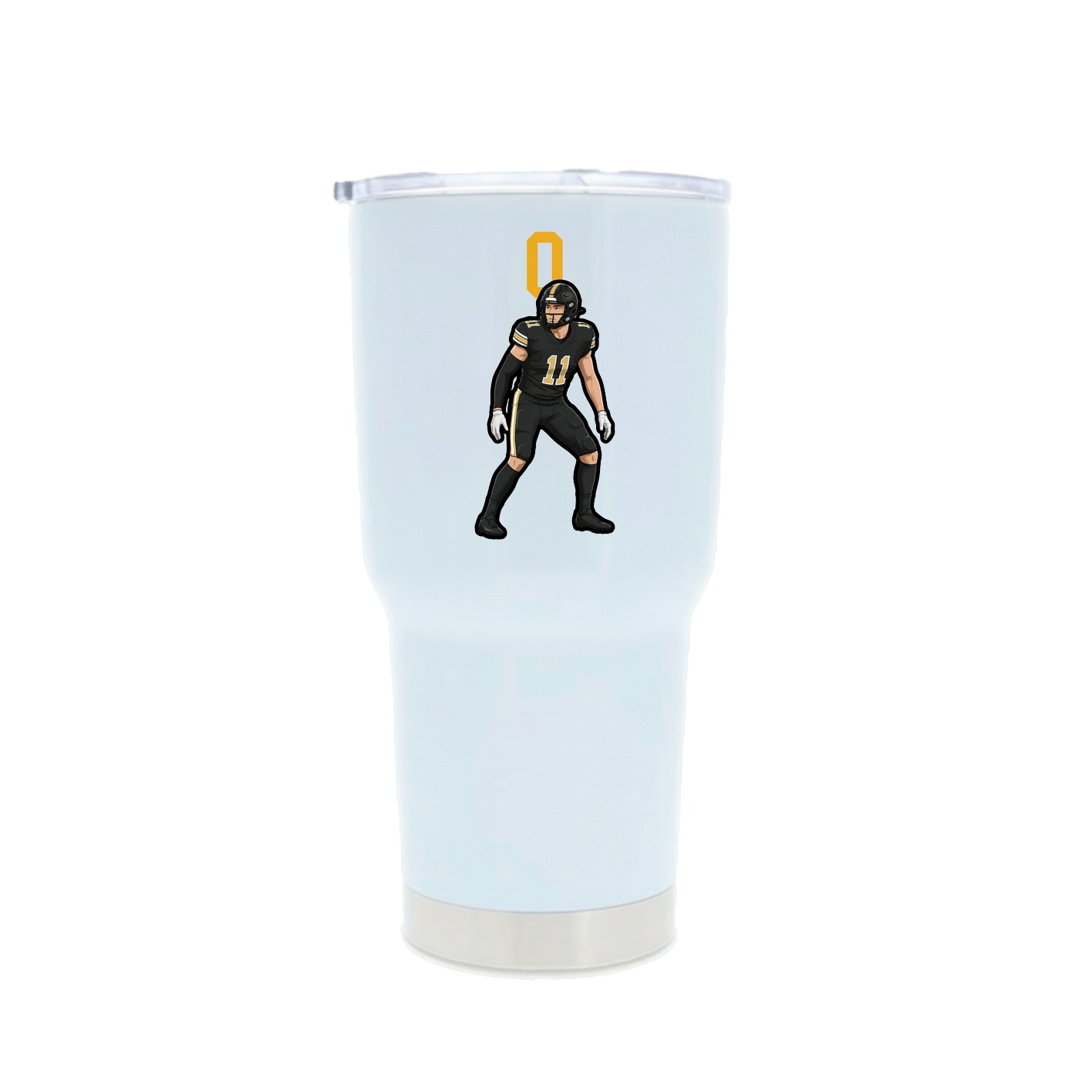 30oz Stainless Steel Tumbler — Number Top in White