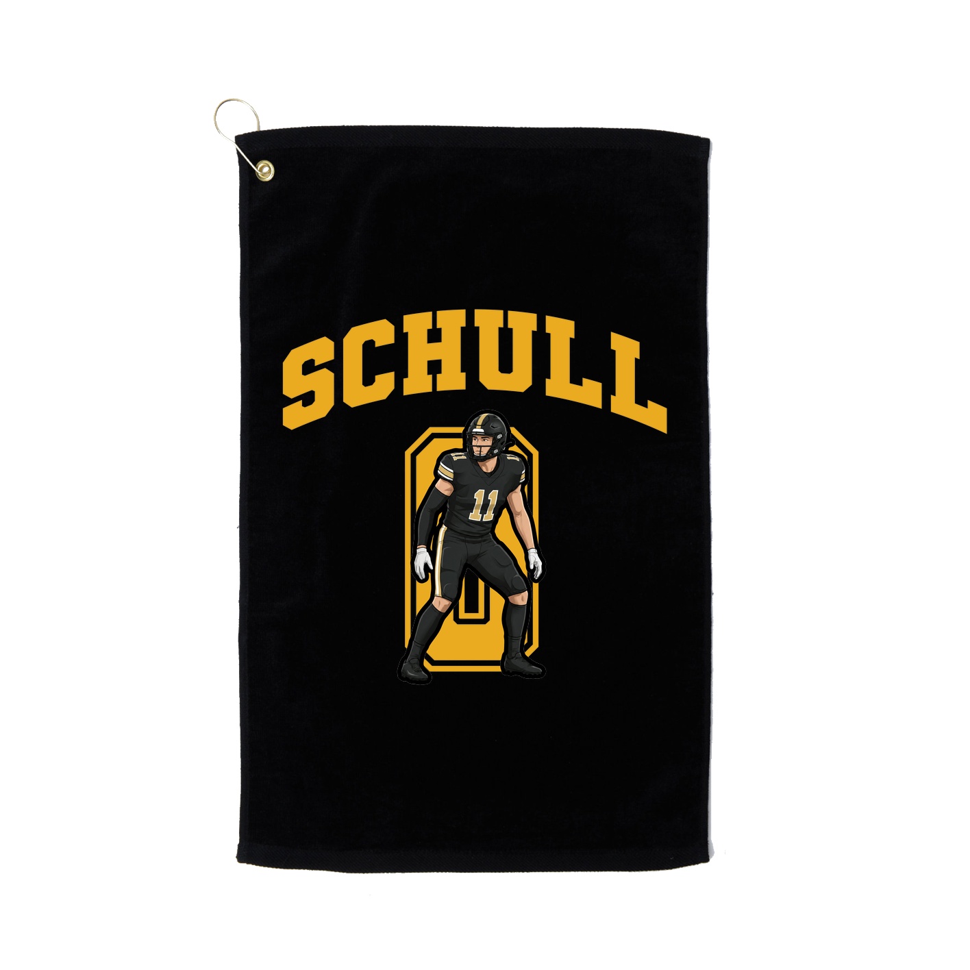 Golf Towel — Number in Black