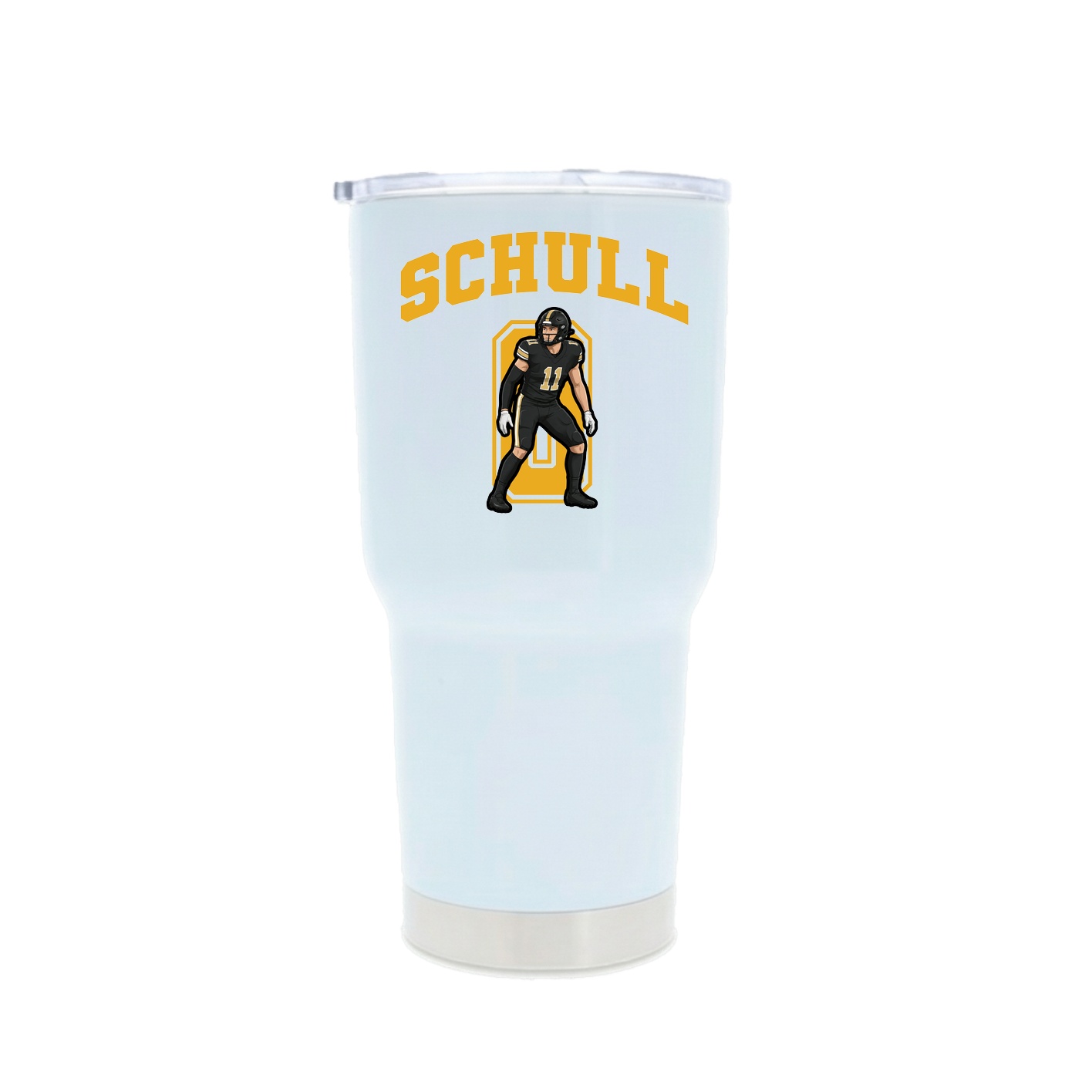 30oz Stainless Steel Tumbler — Number in White
