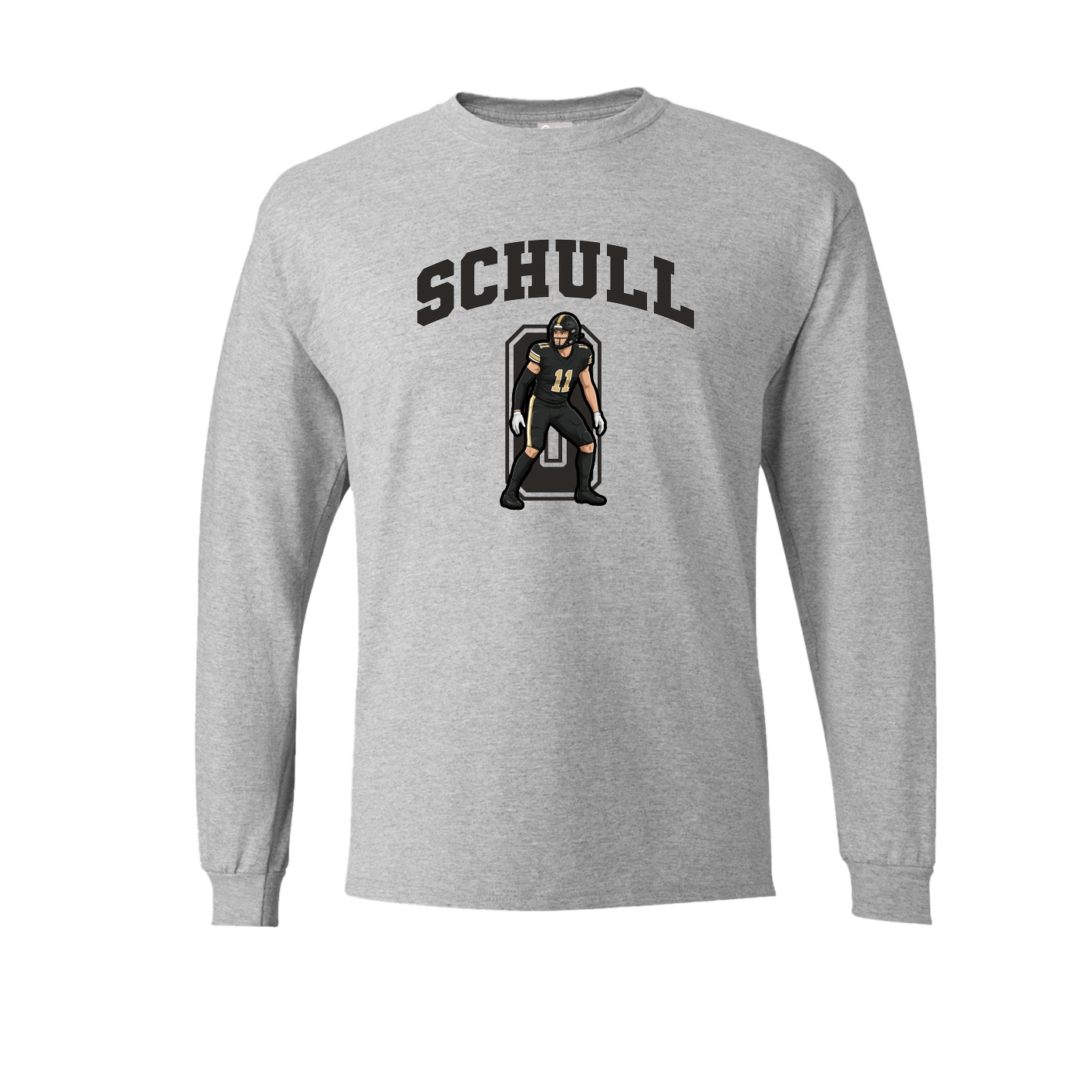 Long Sleeve Tee — Number in Grey