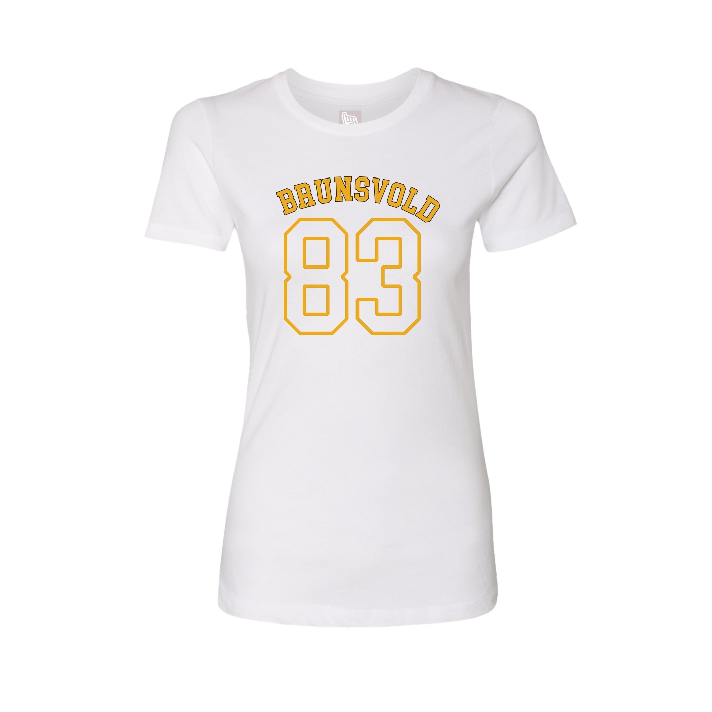 Fitted Women's Tee — Shirsey Arch in White