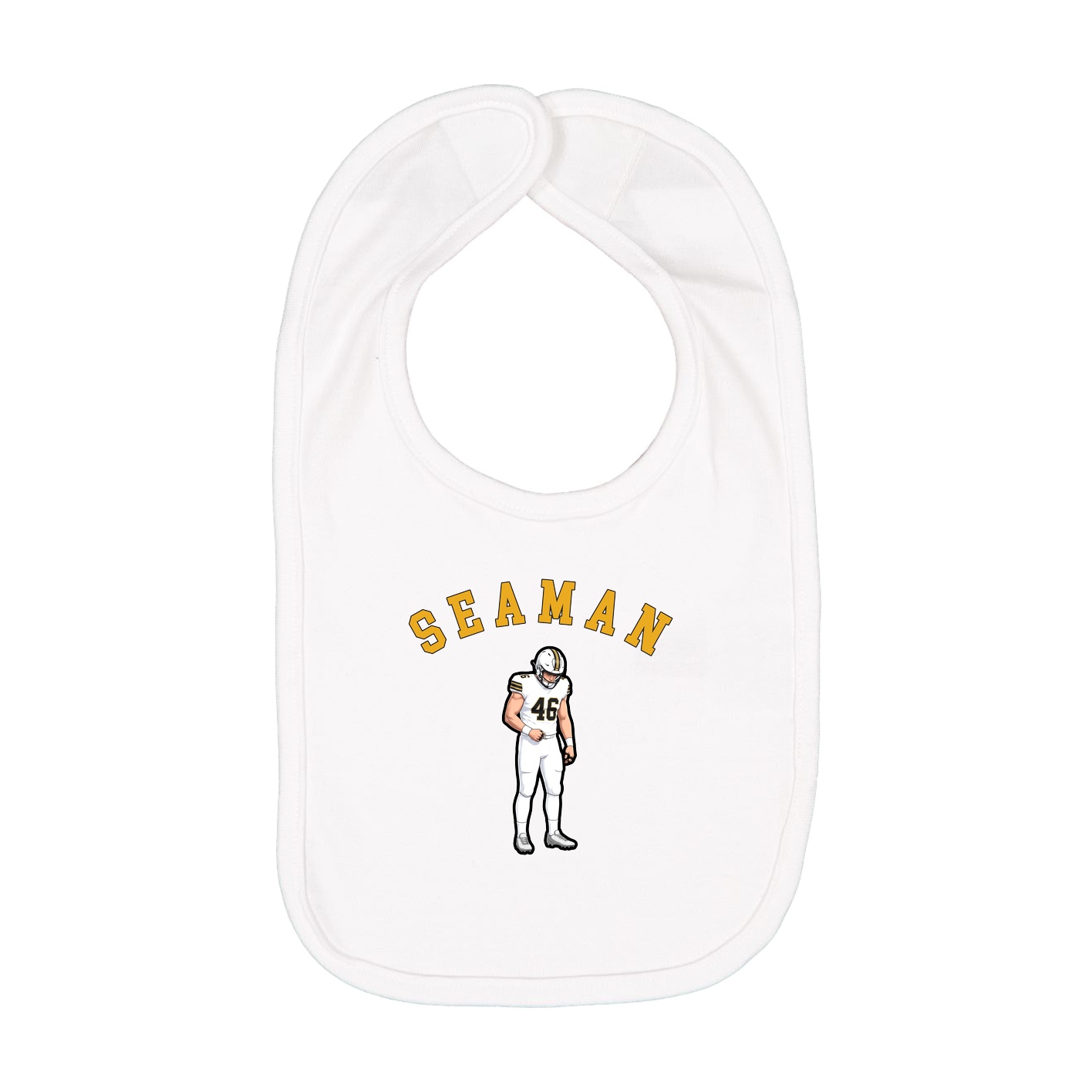 Infant Bib — Shirsey Arch in White