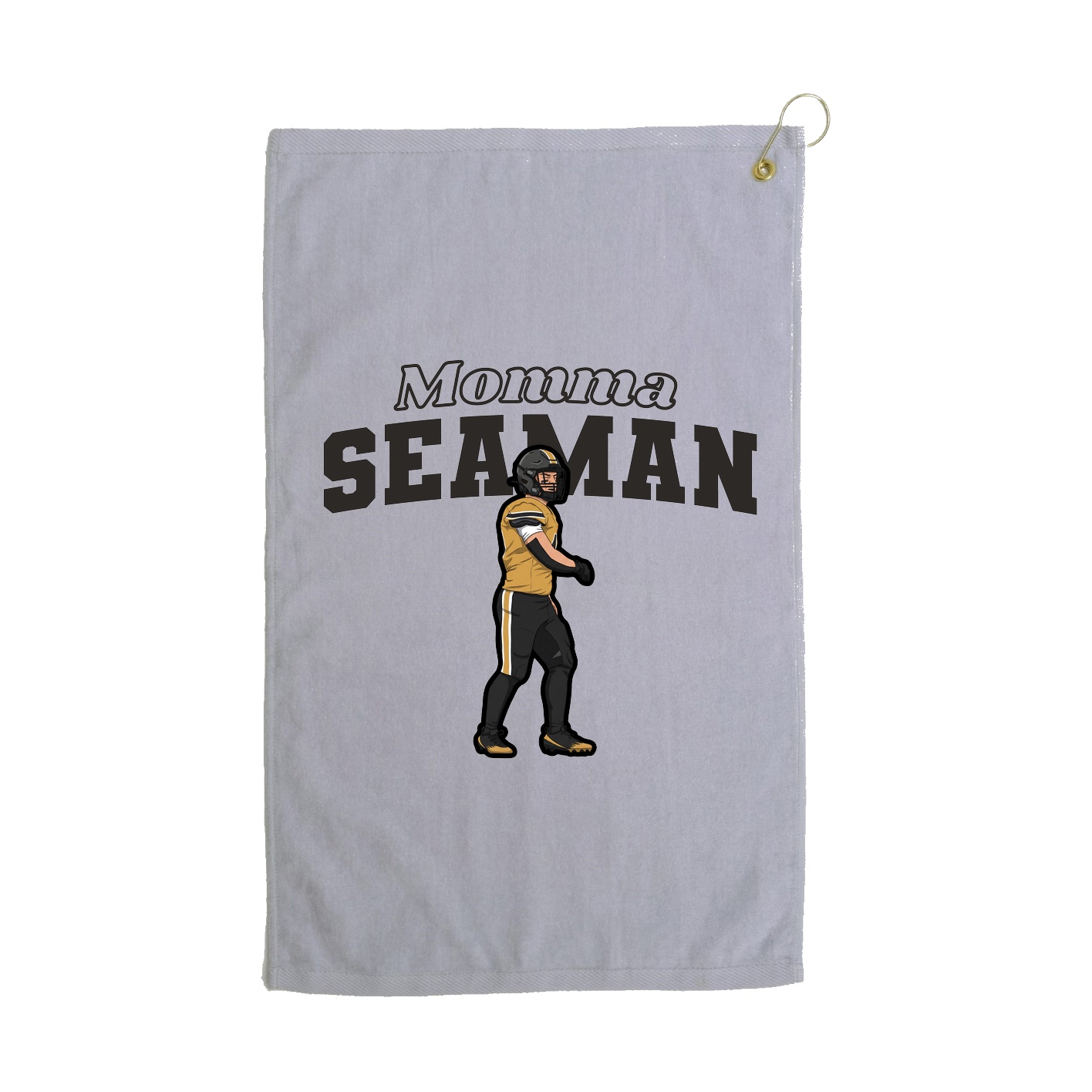 Golf Towel — Mothers Day Block in Grey