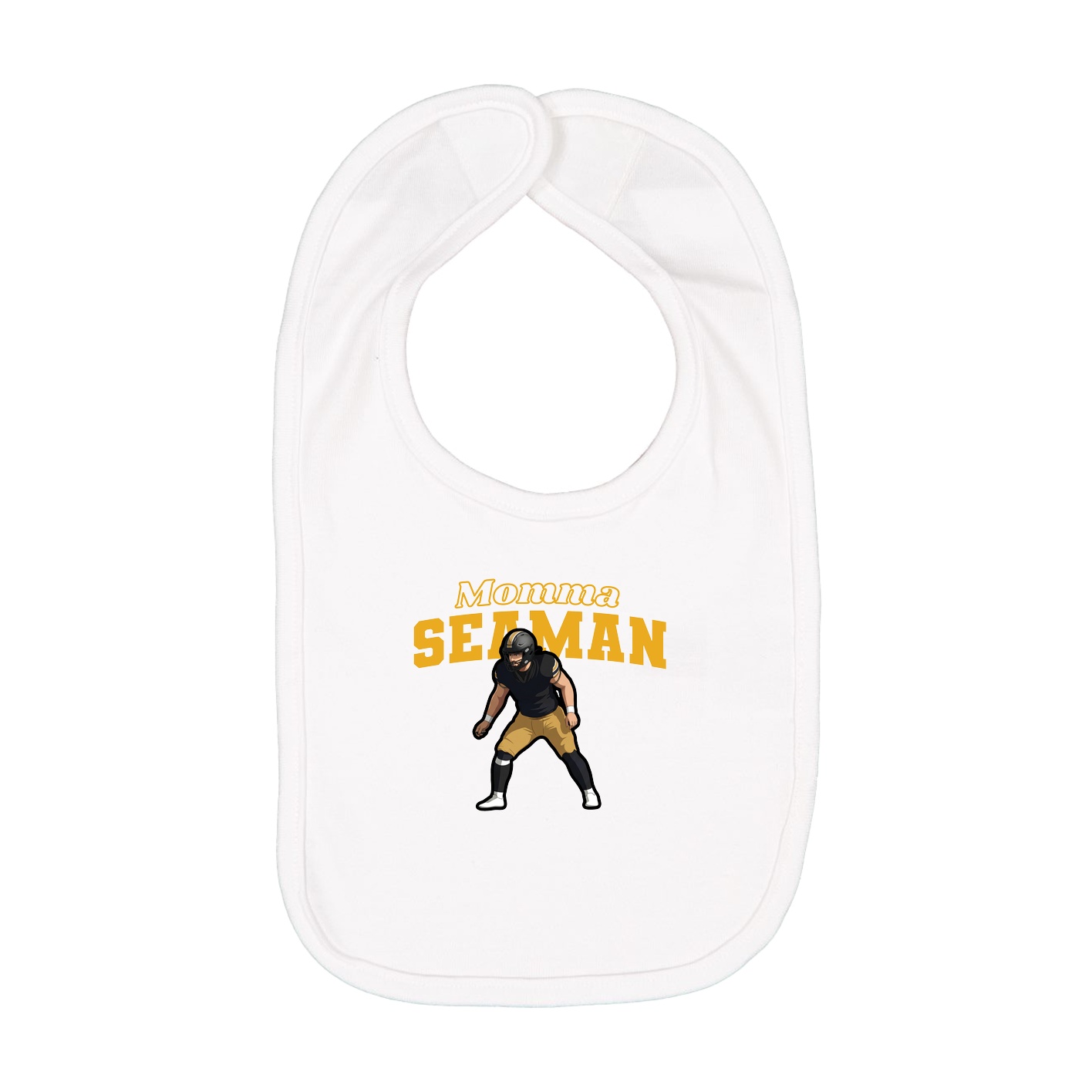 Infant Bib — Mothers Day Block in White