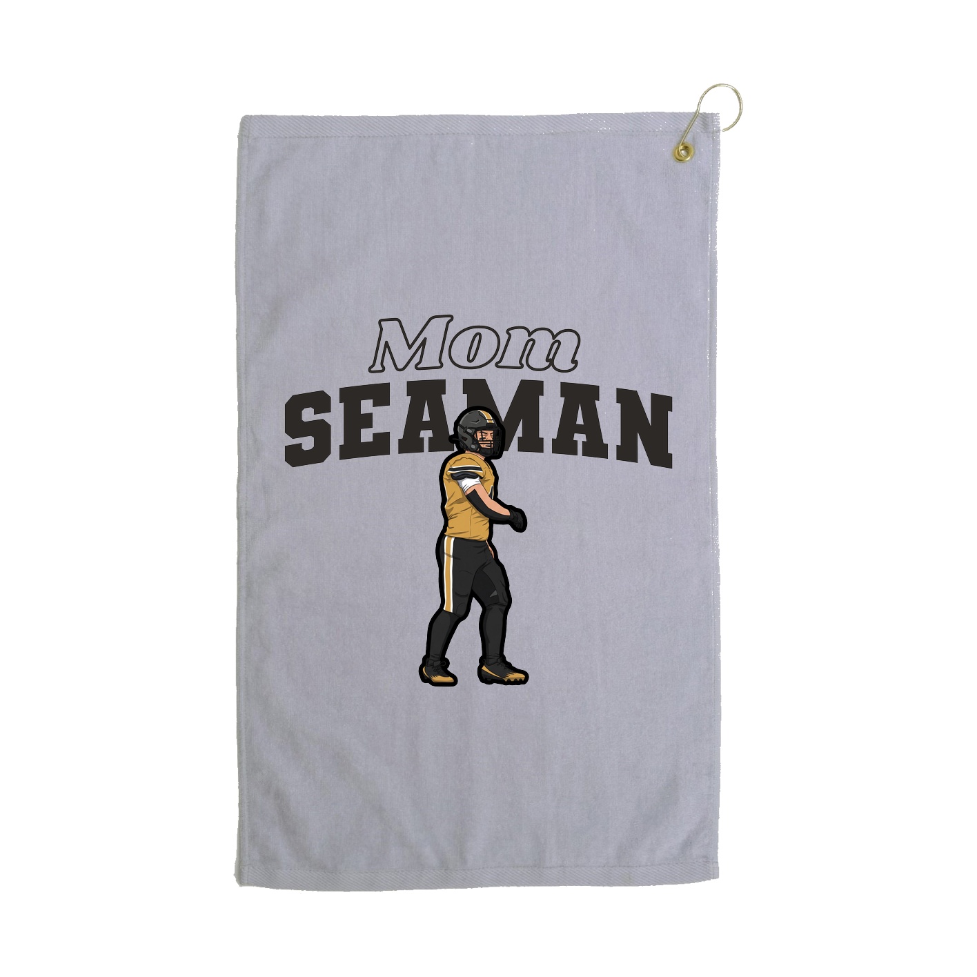 Golf Towel — Mothers Day Block in Grey