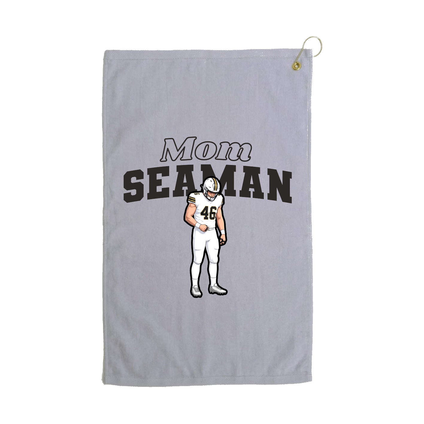 Golf Towel — Mothers Day Block in Grey
